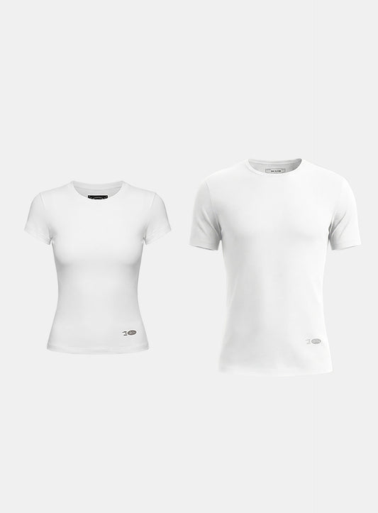 [w-tee26-051] BS Cotton Jersey Fitted Short Sleeve T-Shirt - White
