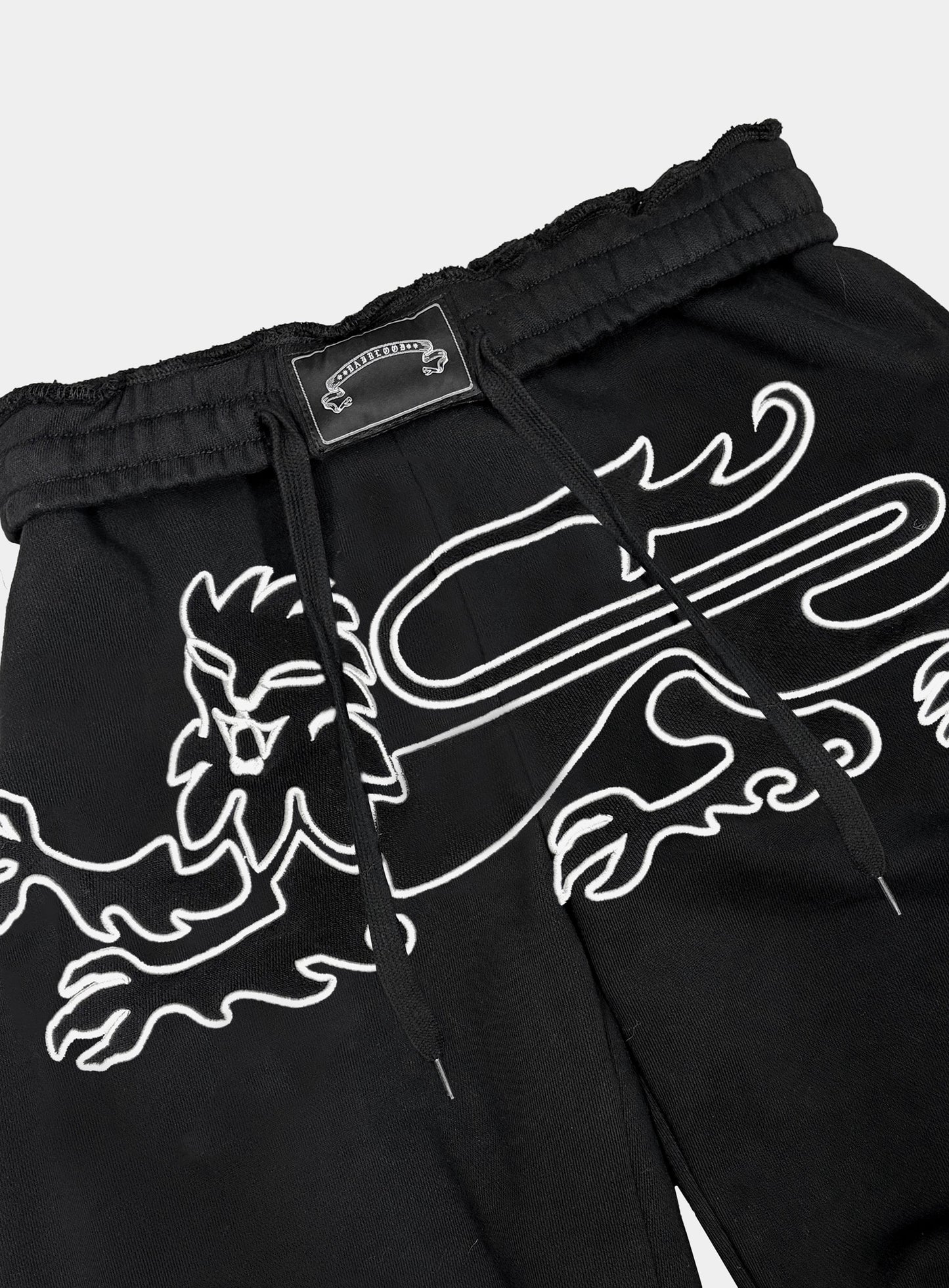 [w-pts26-001] Titan Stroke Baggy Joggers - Black