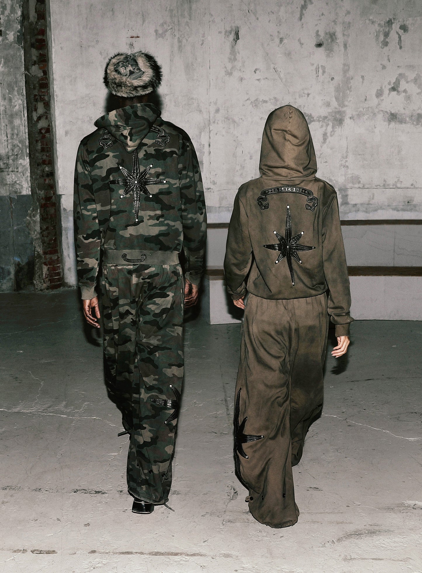 Cosmo Patch Hooded Zip-Up - Green Camo