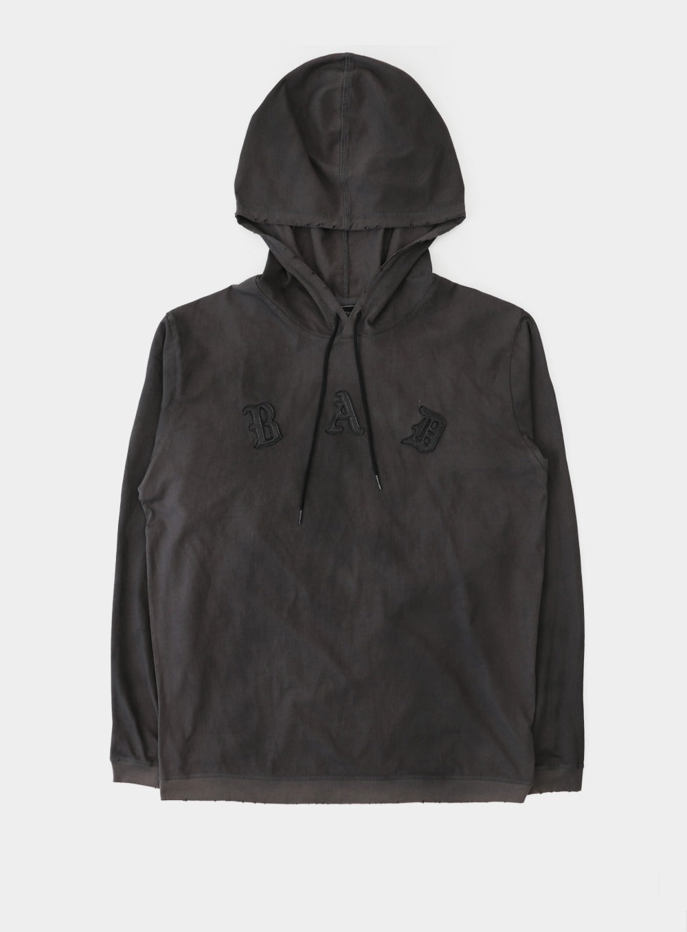 Cosmo Patch Hooded Long Sleeve - Charcoal