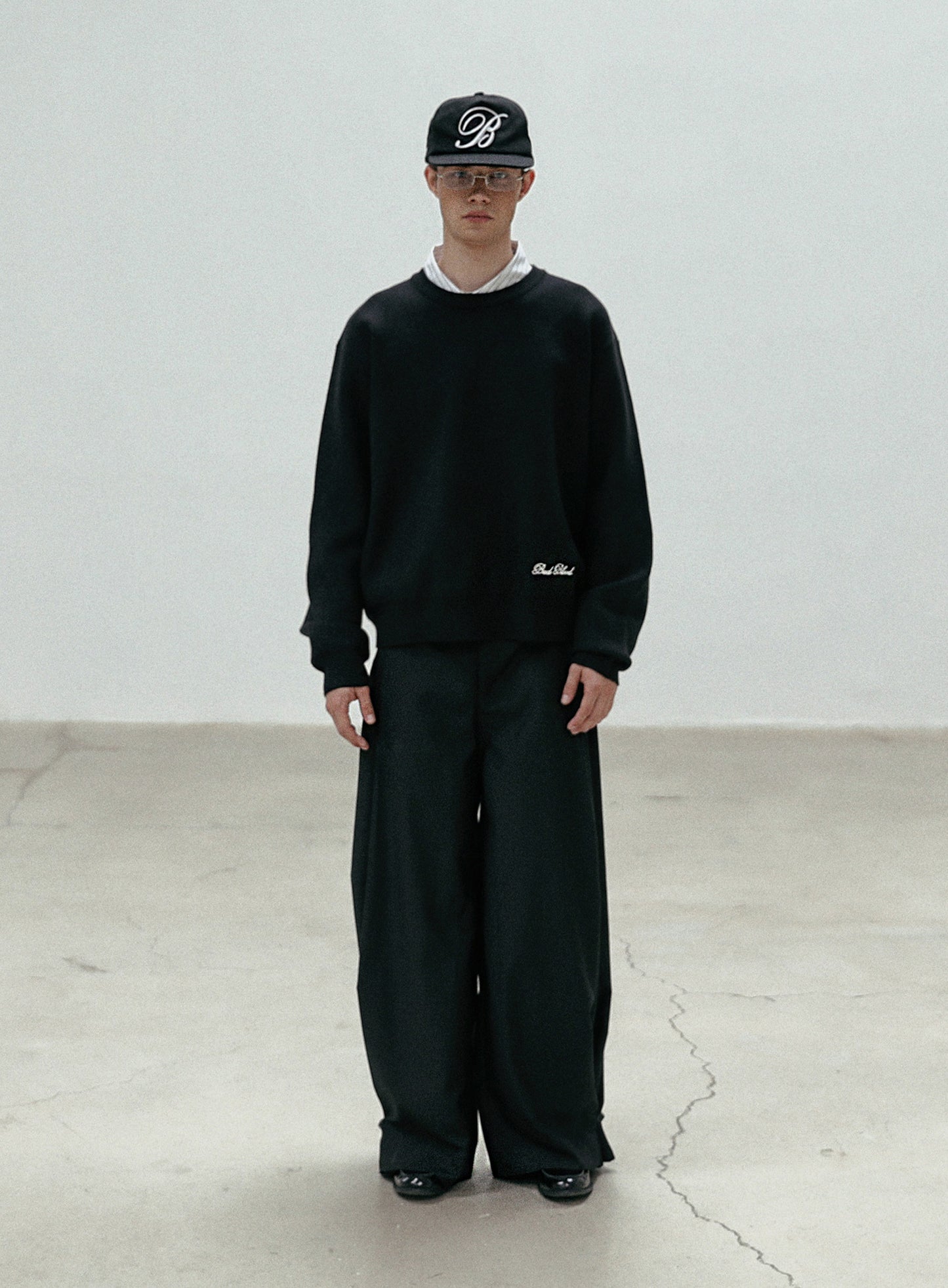 Classic Big Logo Crewneck Sweater - Black