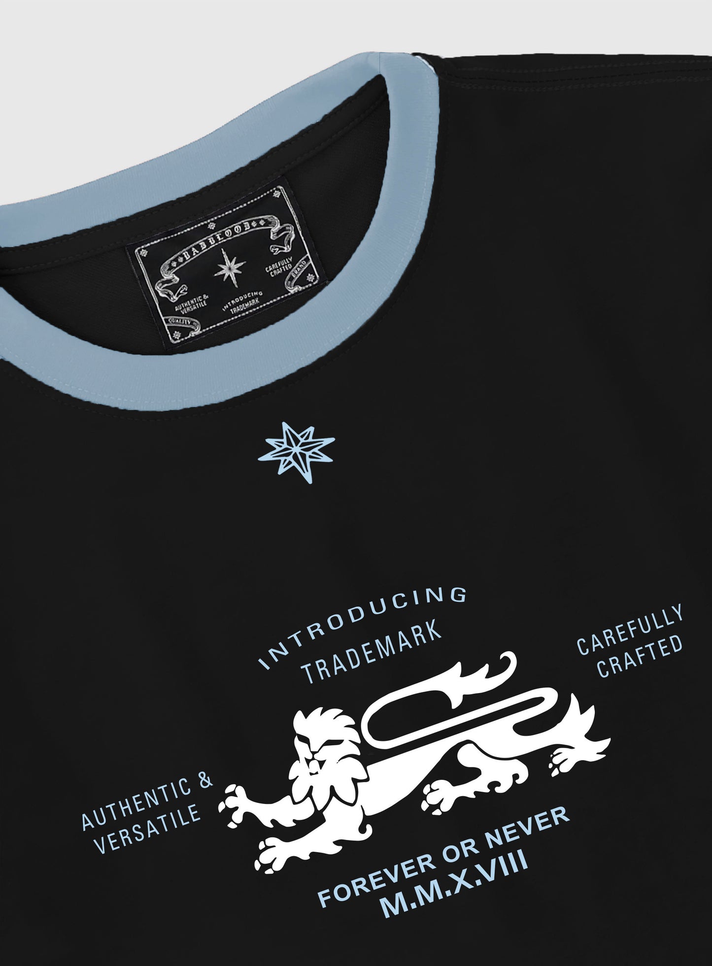 Lion Jersey Ringer T-Shirt - Black