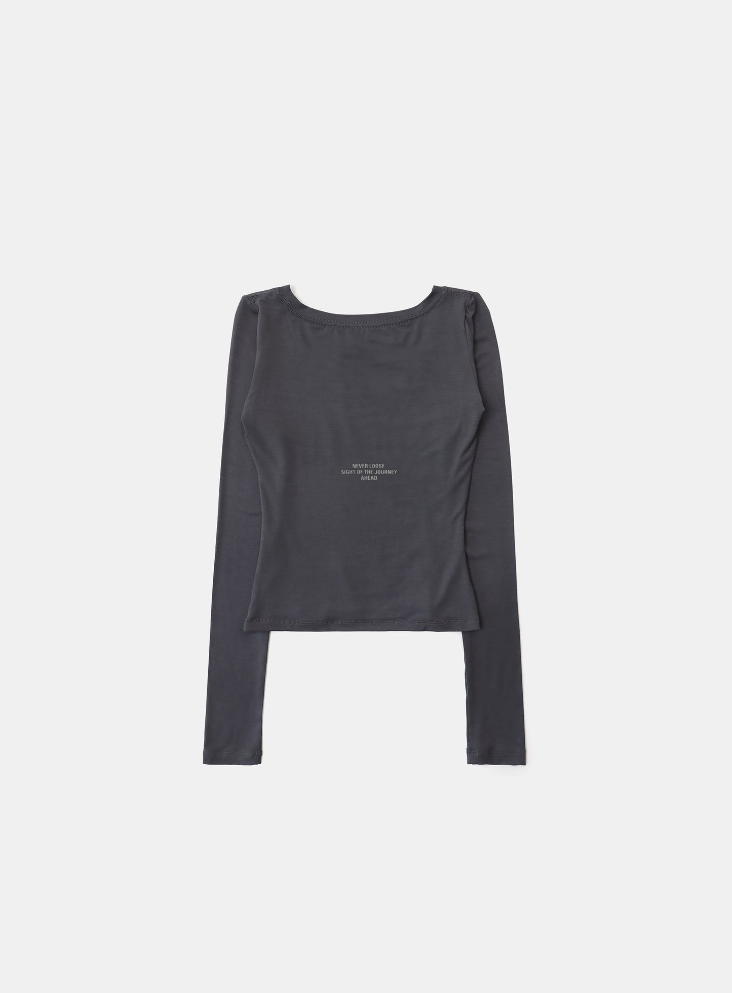 Dark Classic Scoop Neck Long Sleeve - Charcoal