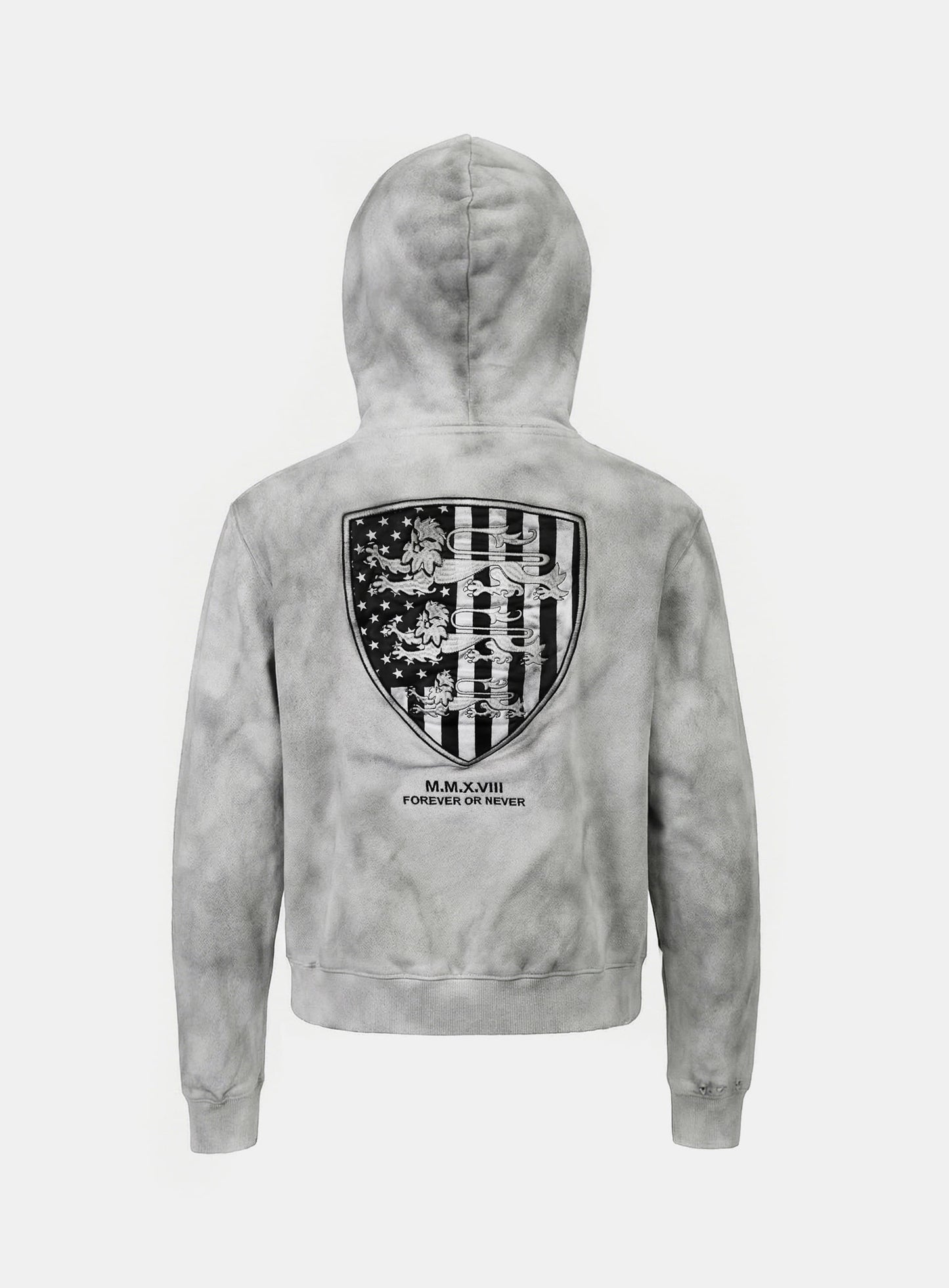 [w-hde25-090] Shield Old Glory Hood - Dusty White