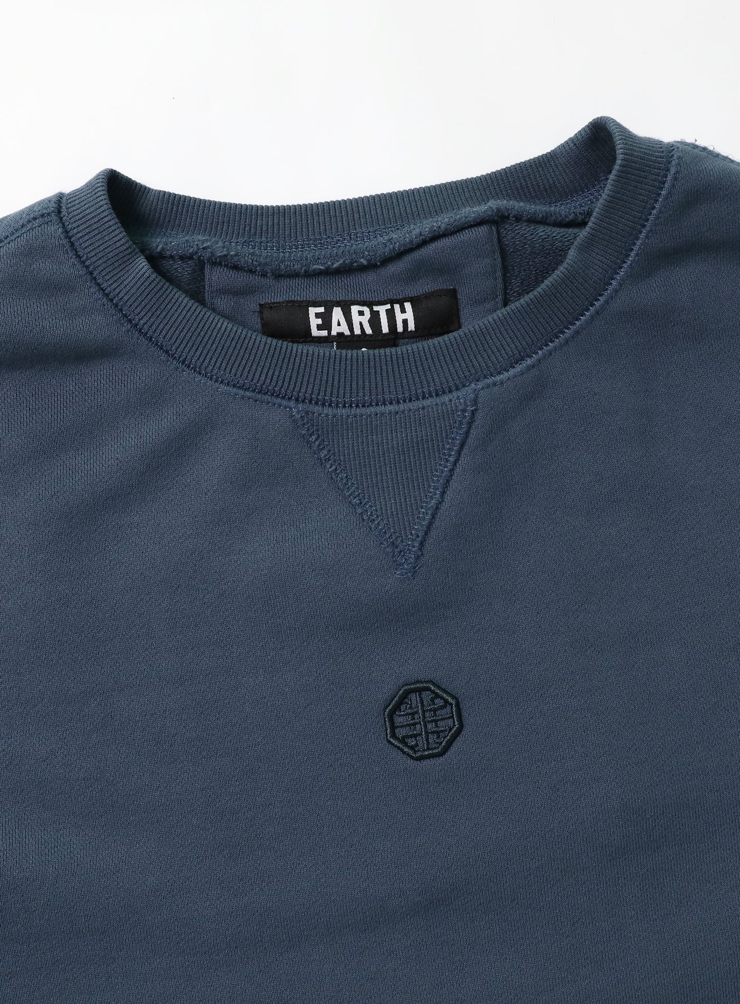 Old Effect Crop Sweatshirt - Lake