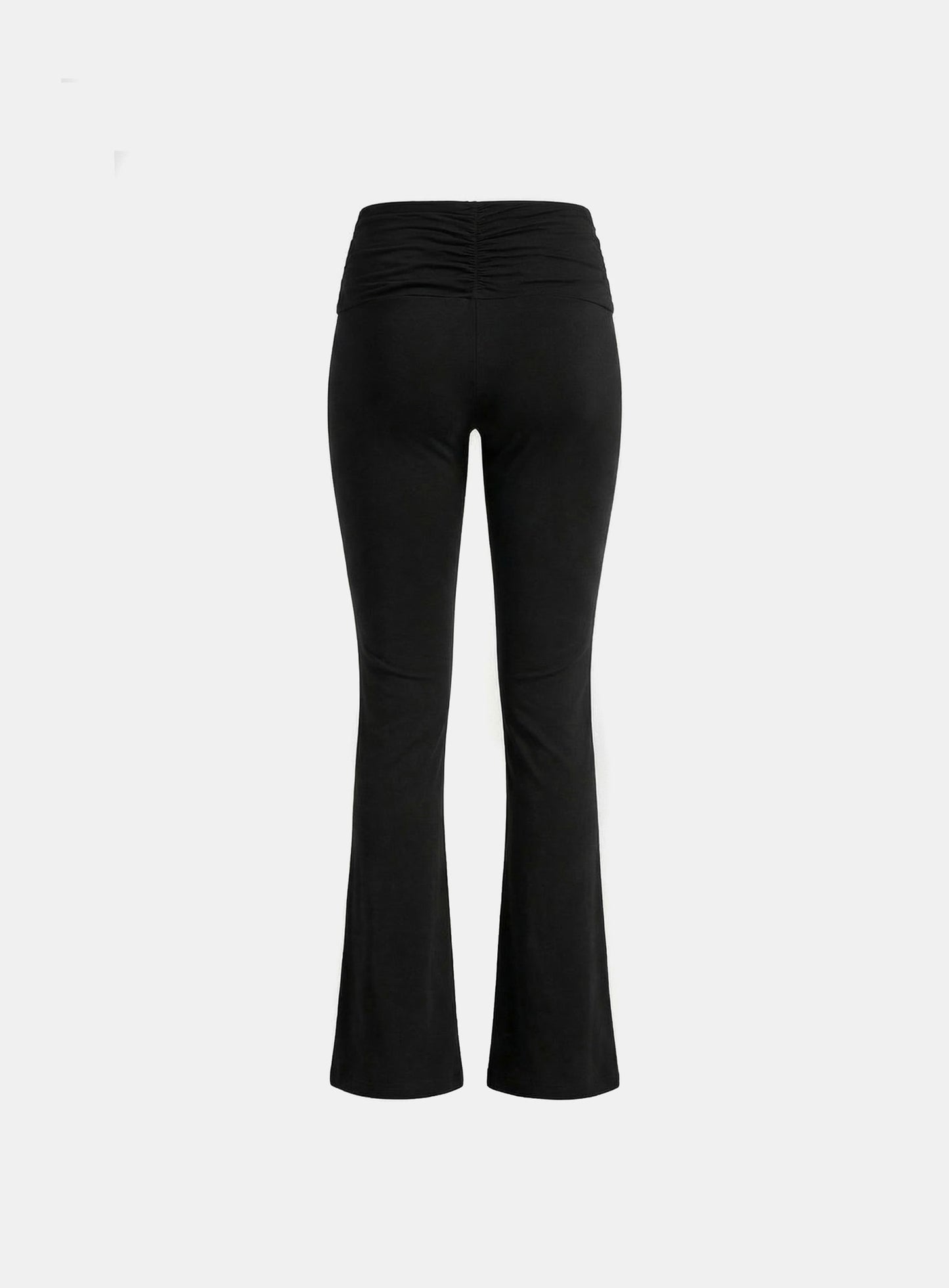 [w-pts26-078] Everyday Tie-Waist Bootcut Pants - Black