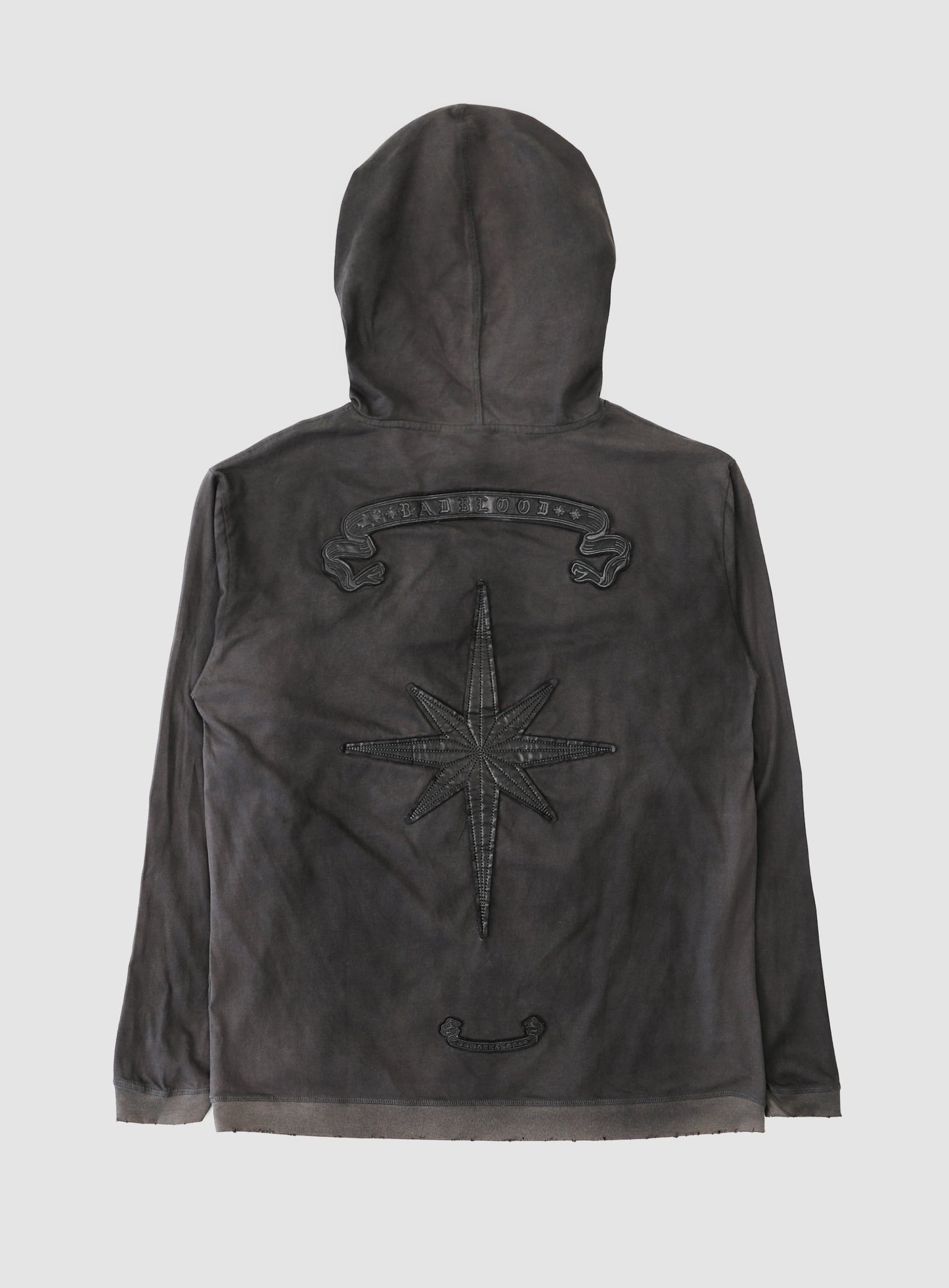 Cosmo Patch Hooded Long Sleeve - Charcoal