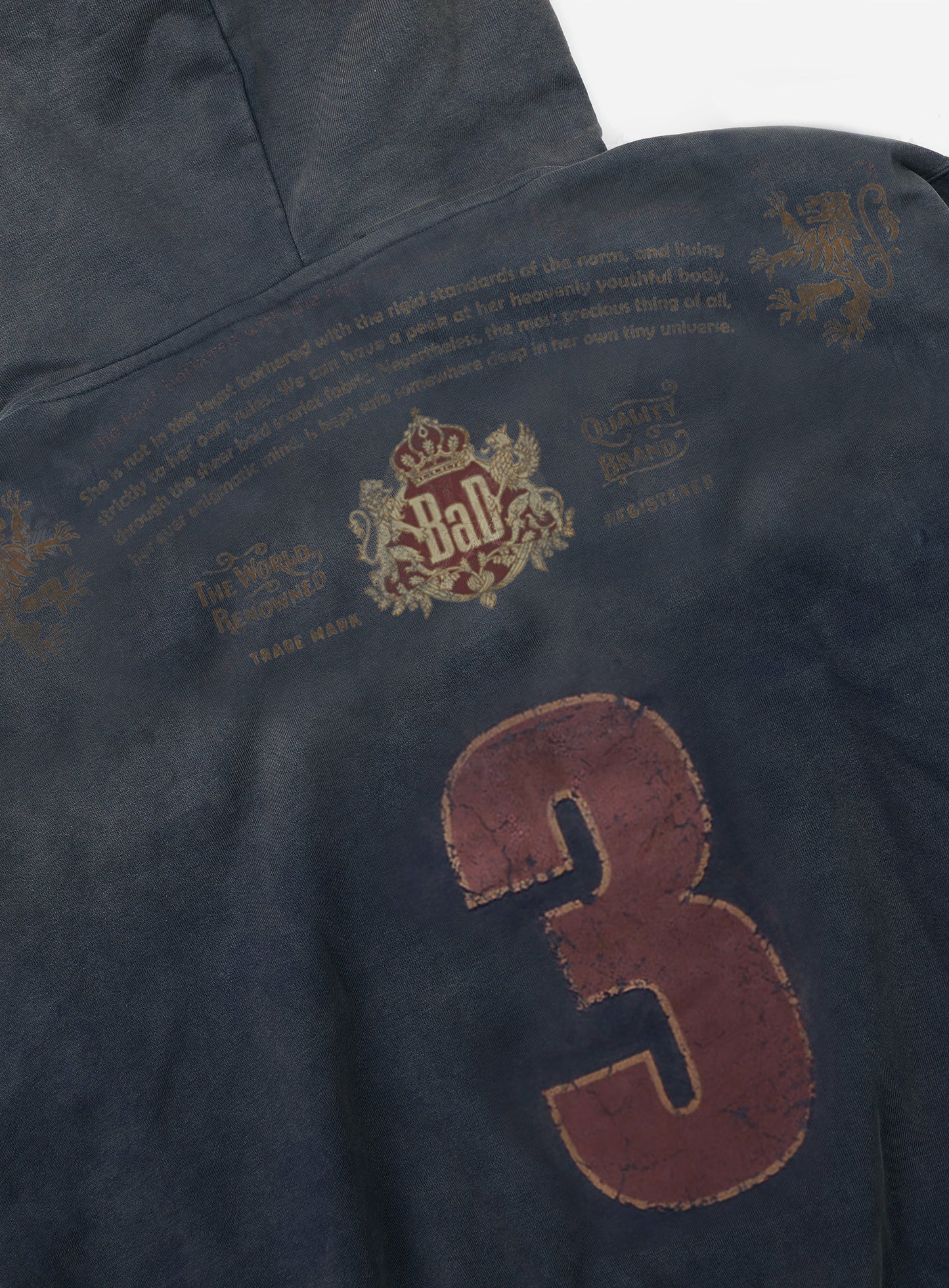 Royal Classic Distressed Hoodie - Navy