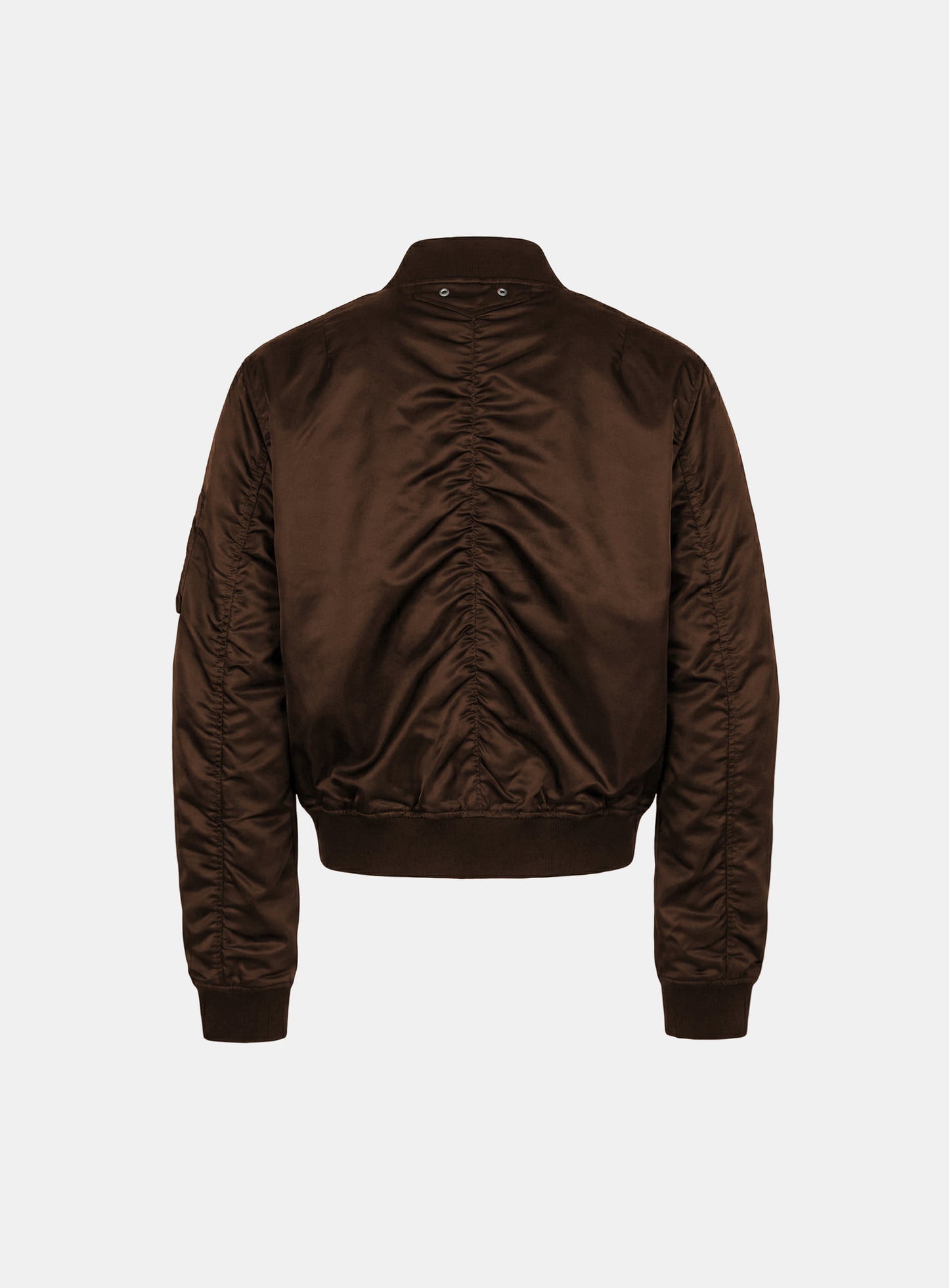 [w-jkt26-012] Satin Nylon MA-1 Jacket - Brown