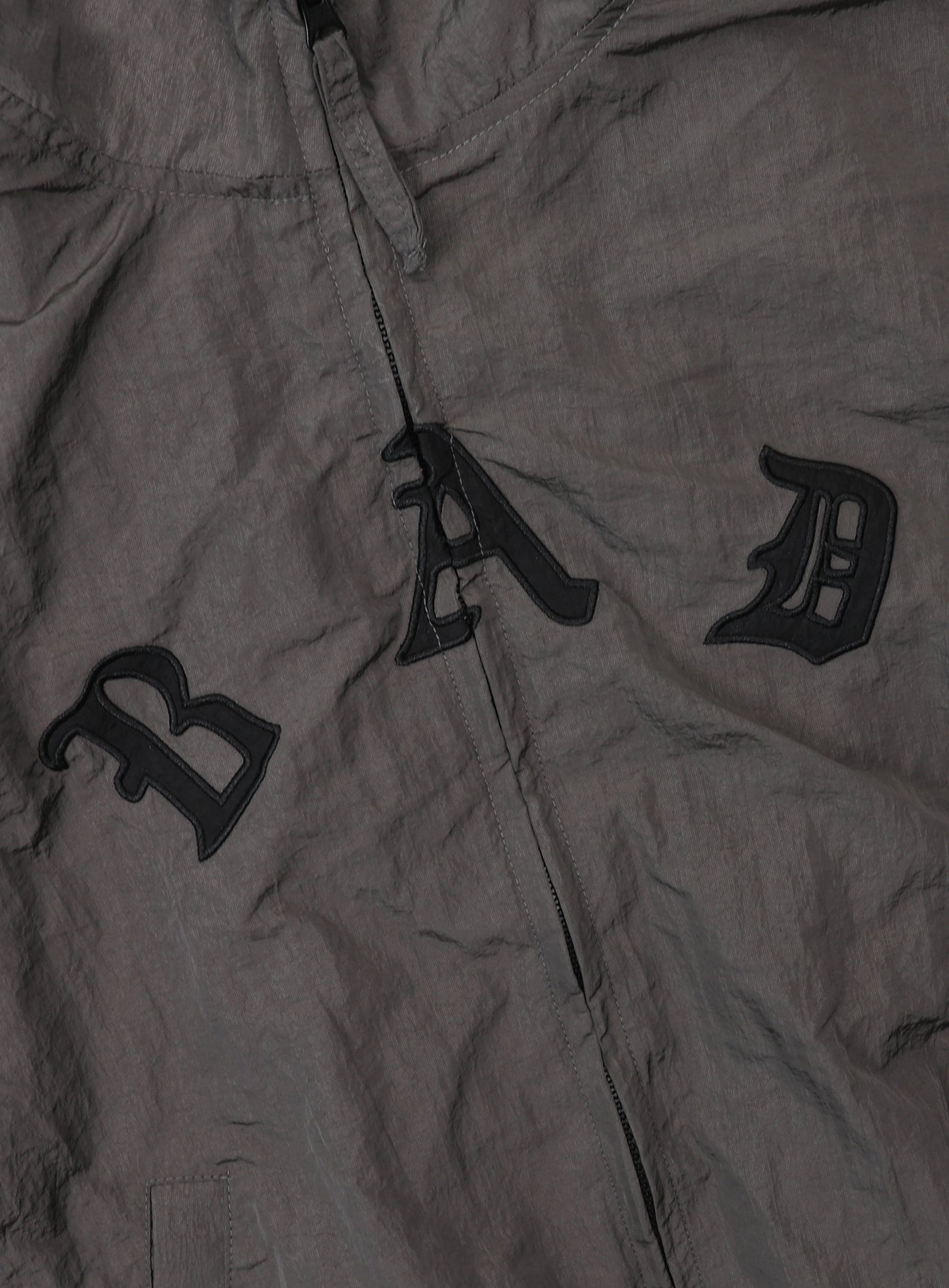 Dark Billy Nylon Track Jacket - Charcoal Brown
