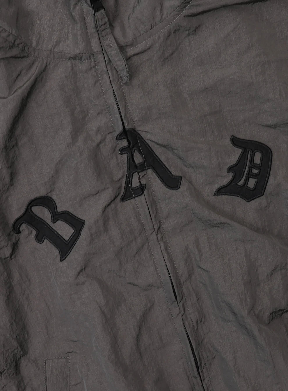 Dark Billy Nylon Track Jacket - Charcoal Brown