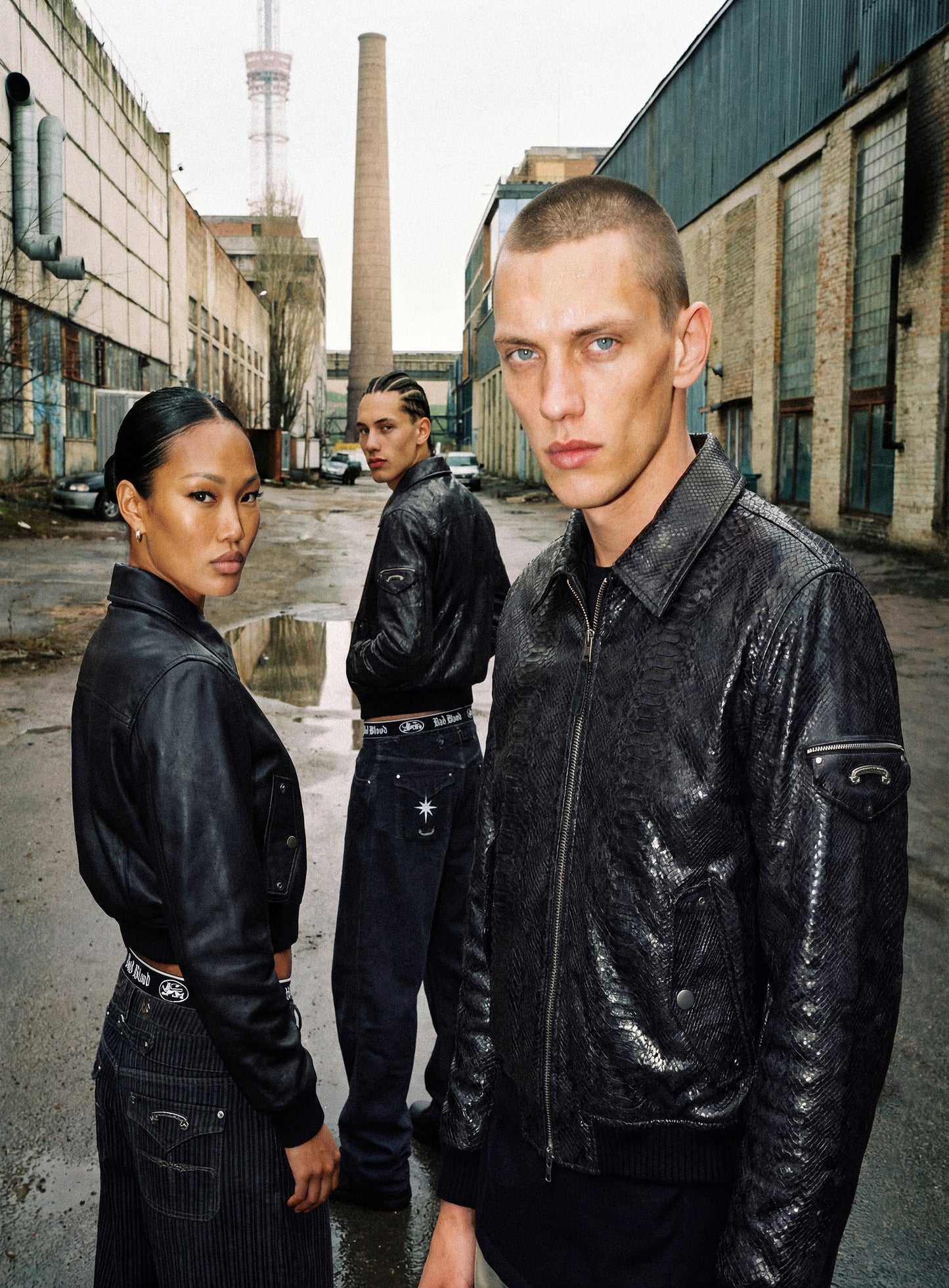 [w-jkt25-067] Monza Eyelet Bomber Jacket - Python Leather