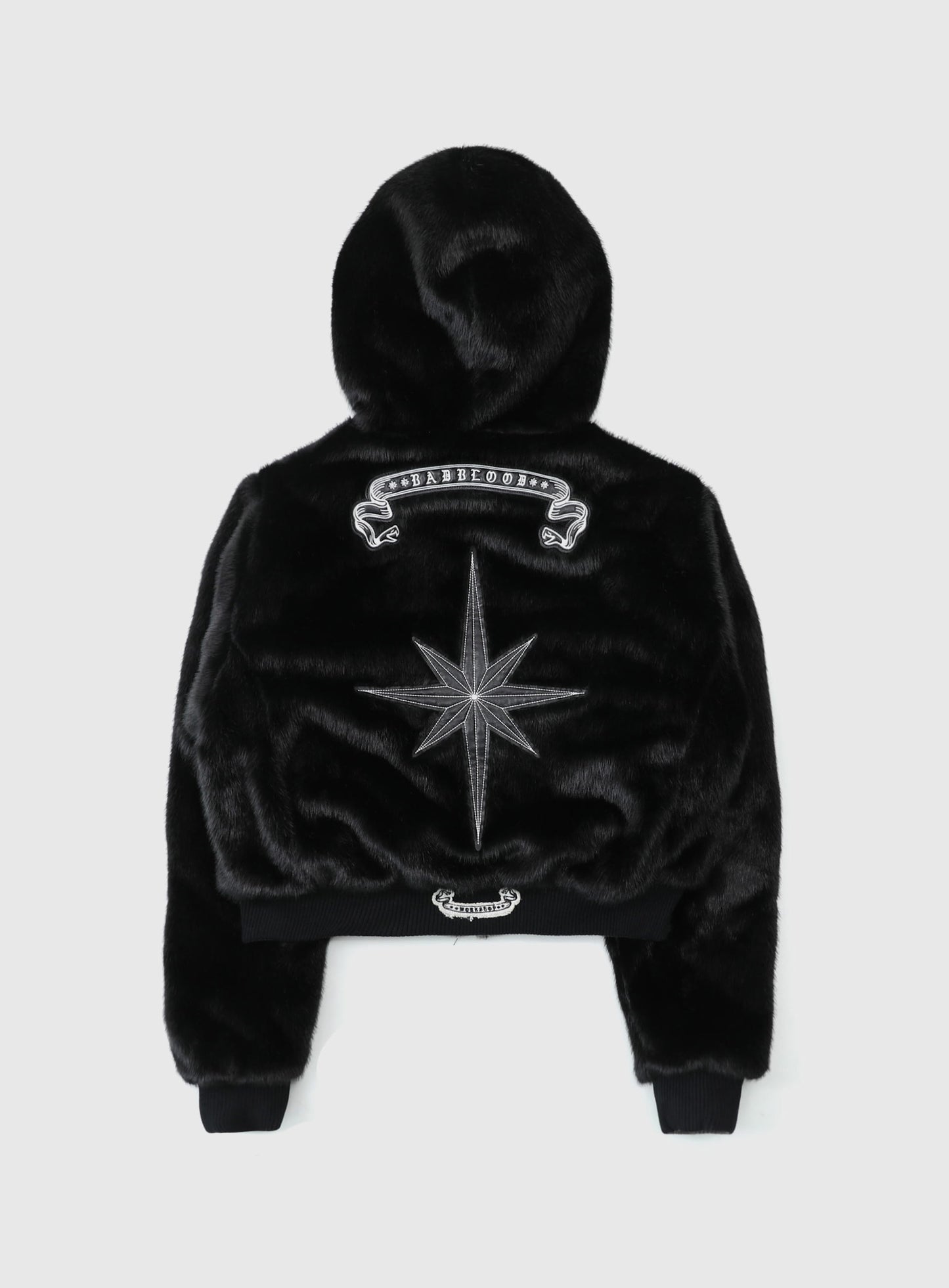 Mystic11 Reversible Fur Hooded Jacket - White/Black