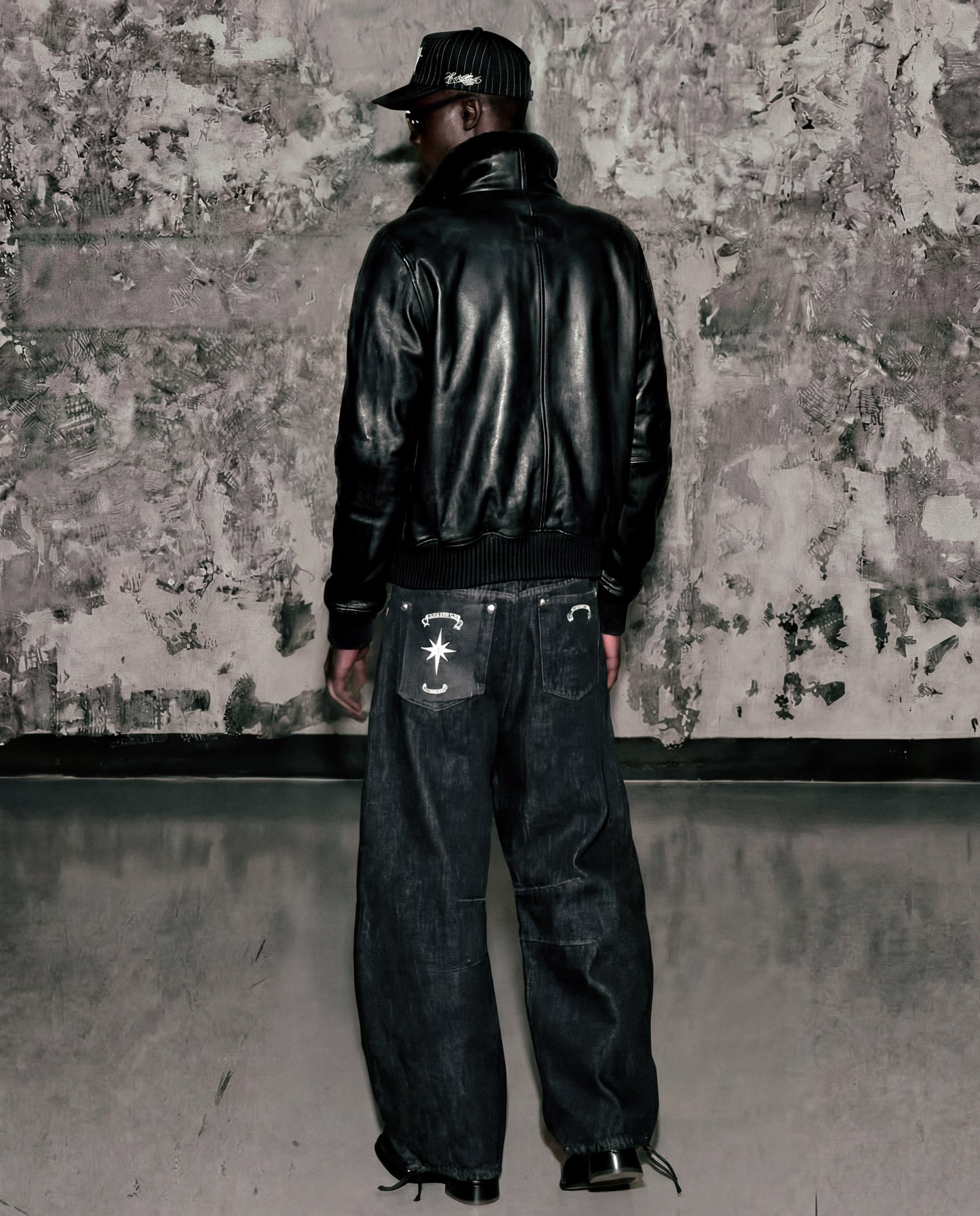 [w-jkt25-064] Viper21 Shearling Mustang Bomber Jacket - Washed Black