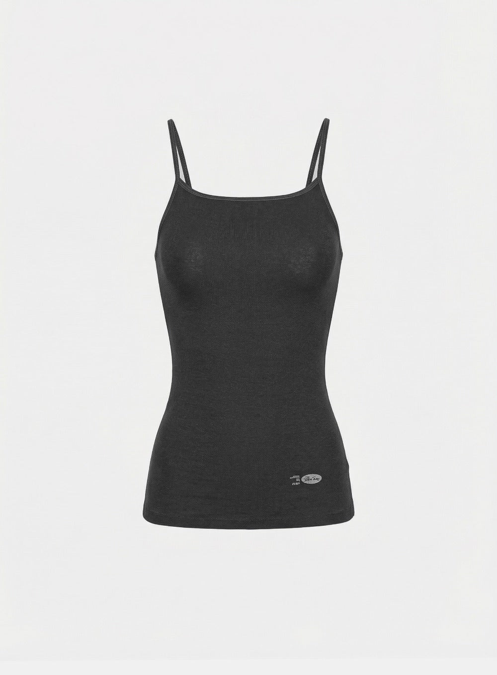 [w-tnk26-007] BS Cotton Jersey String Tank - Charcoal