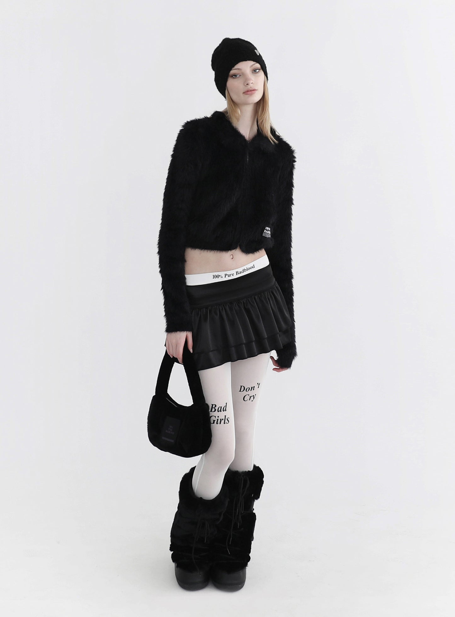 Pure Mohair Cardigan - Black