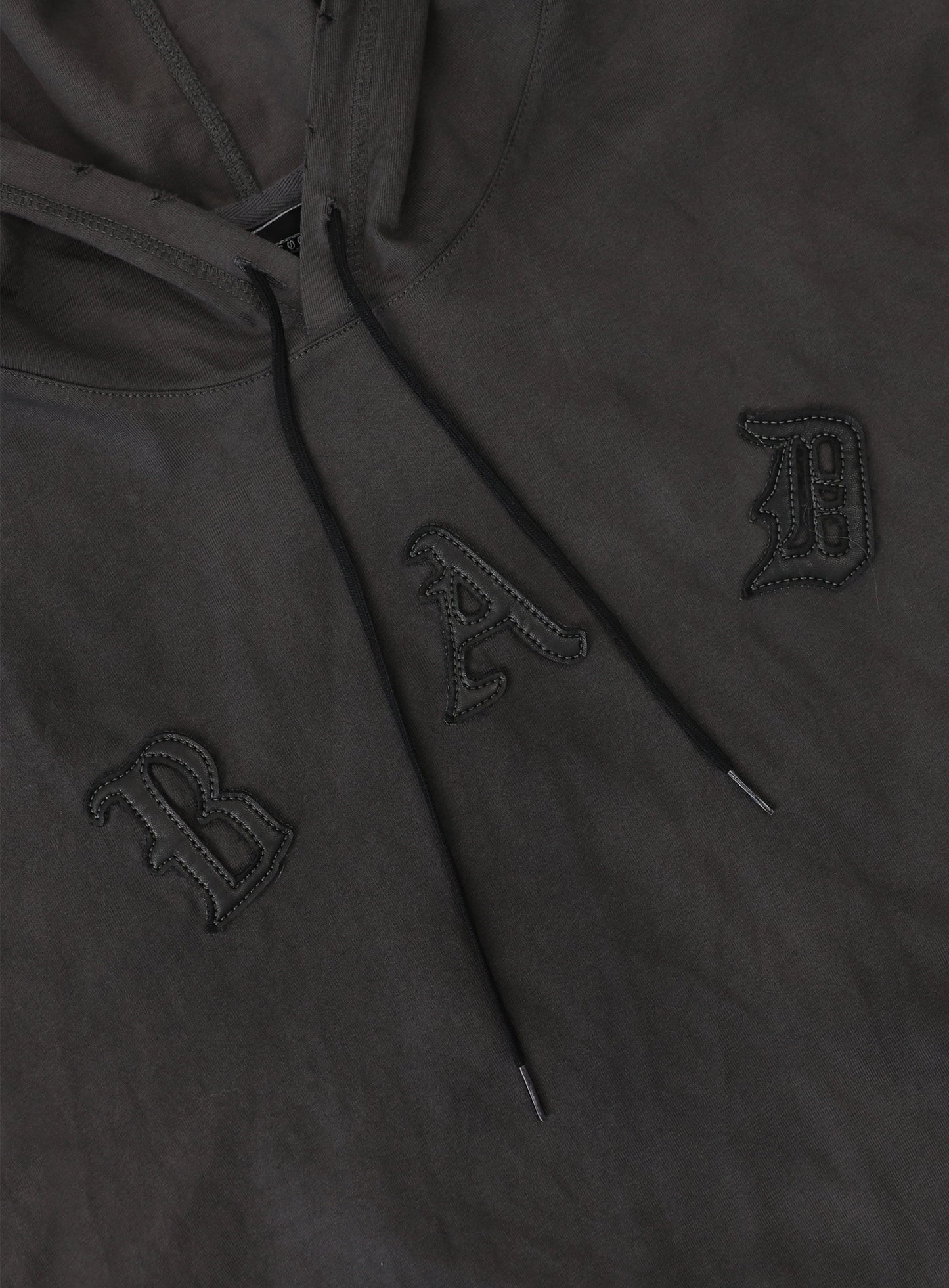 Cosmo Patch Hooded Long Sleeve - Charcoal