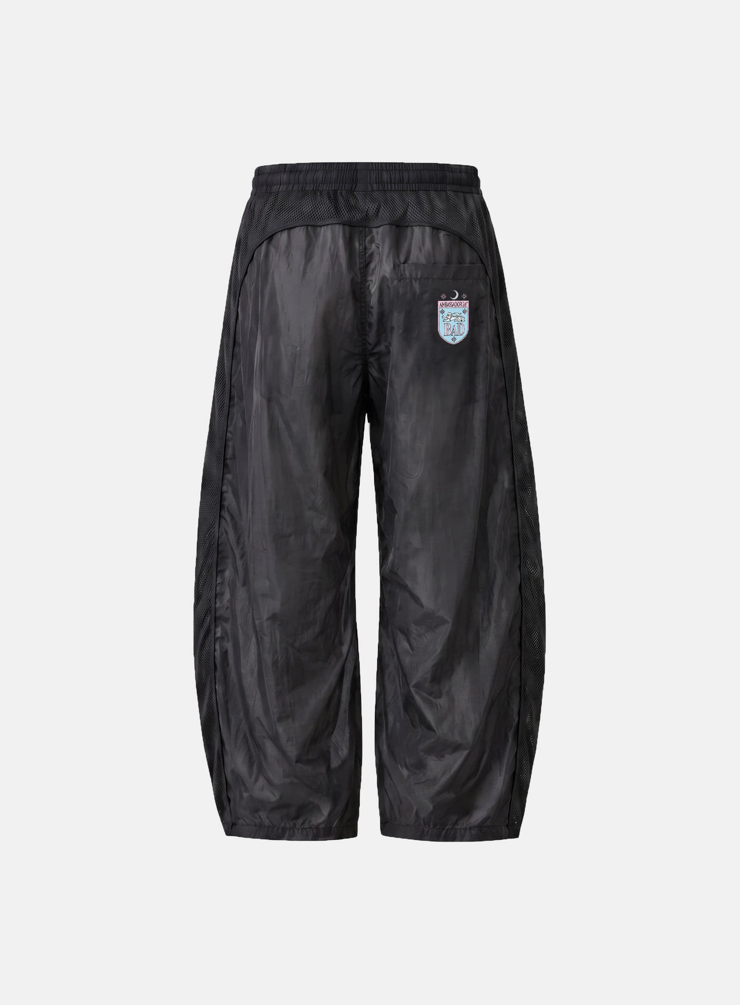 [w-pts26-124] Ambassador 26 Lightweight Nylon Track Pants - Black