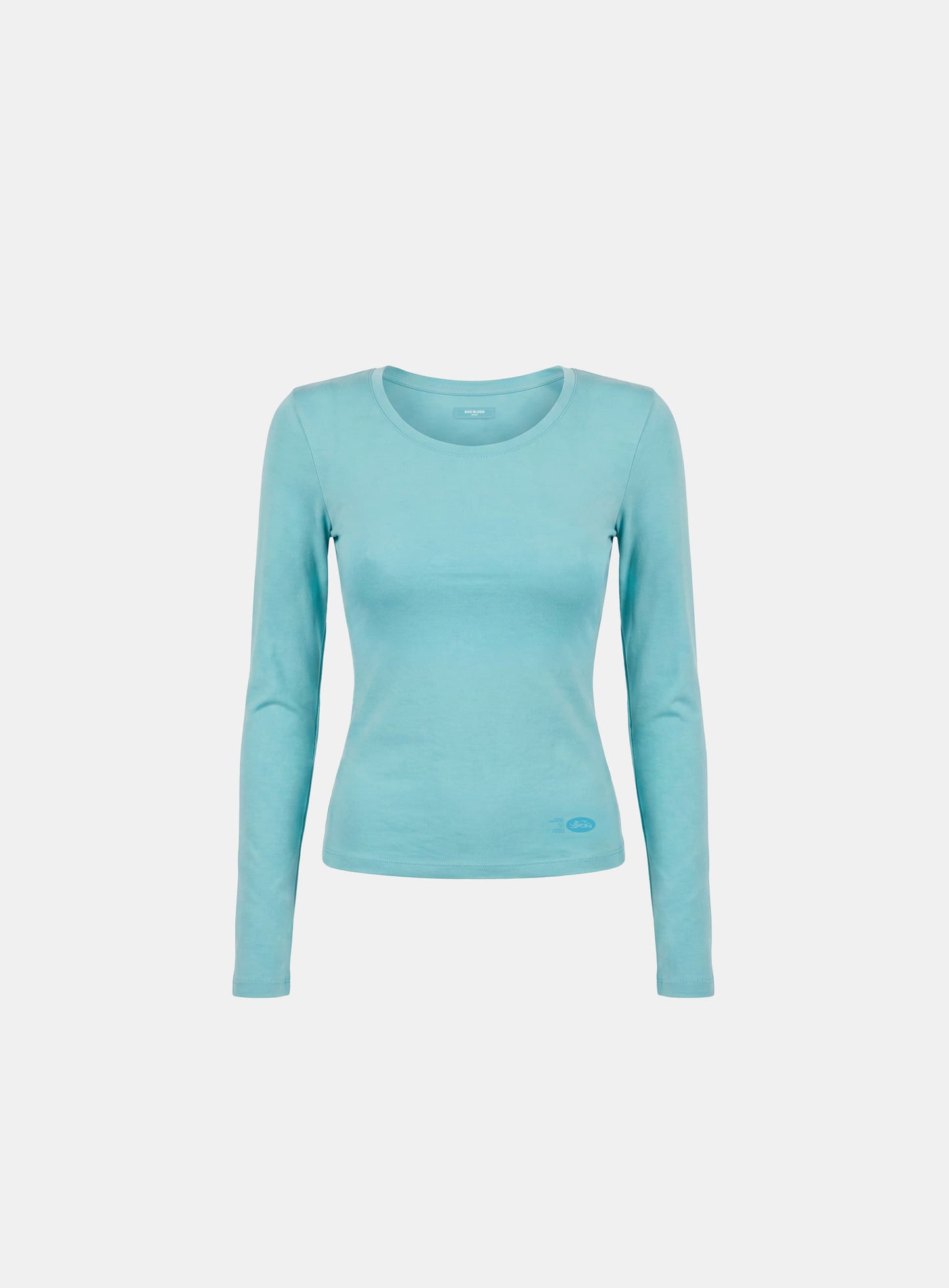 [w-tee26-196] Everyday Scoop Neck Long Sleeve T-Shirt - Mint