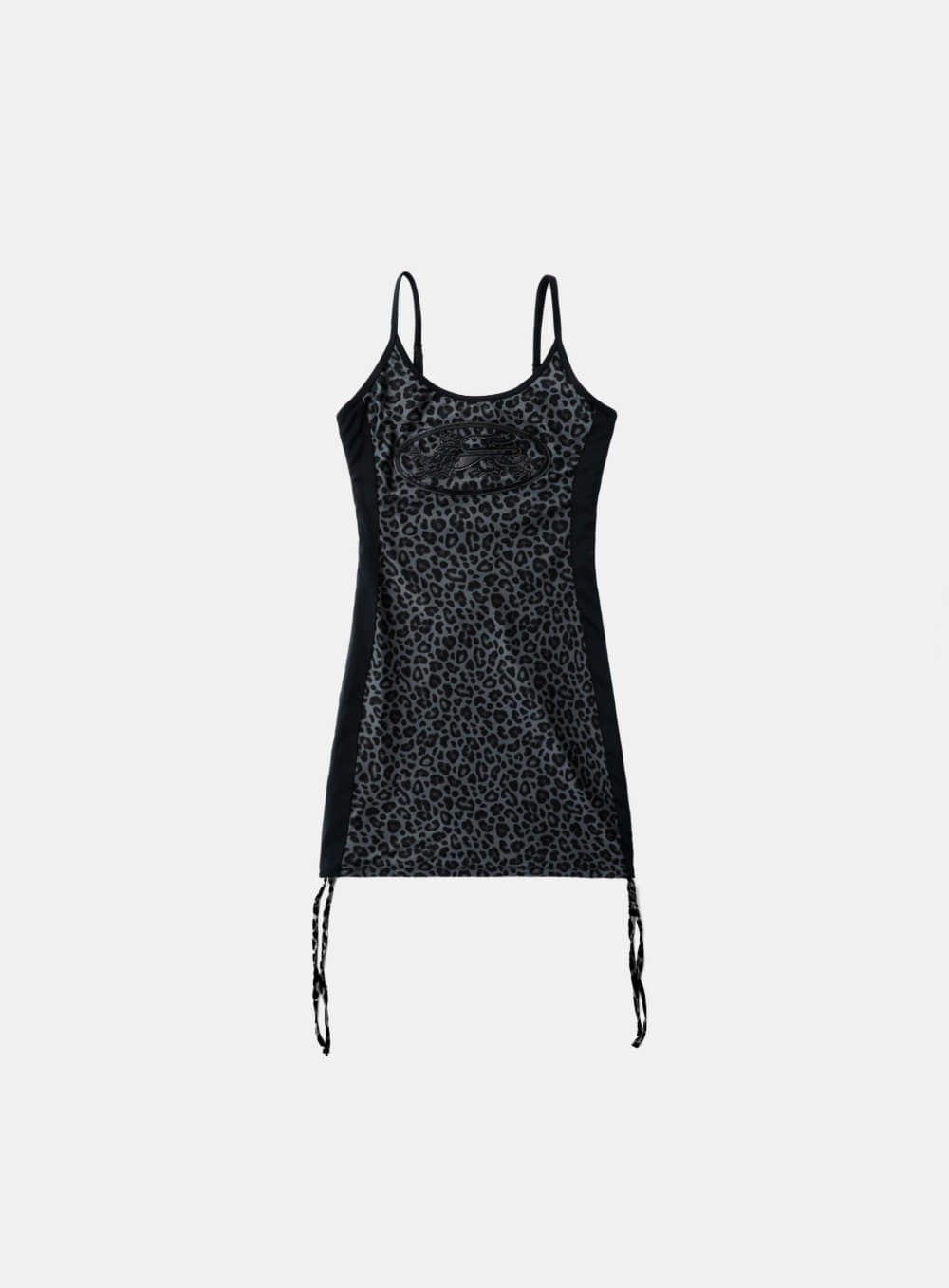 Mystic String Mini Dress - Black Leopard