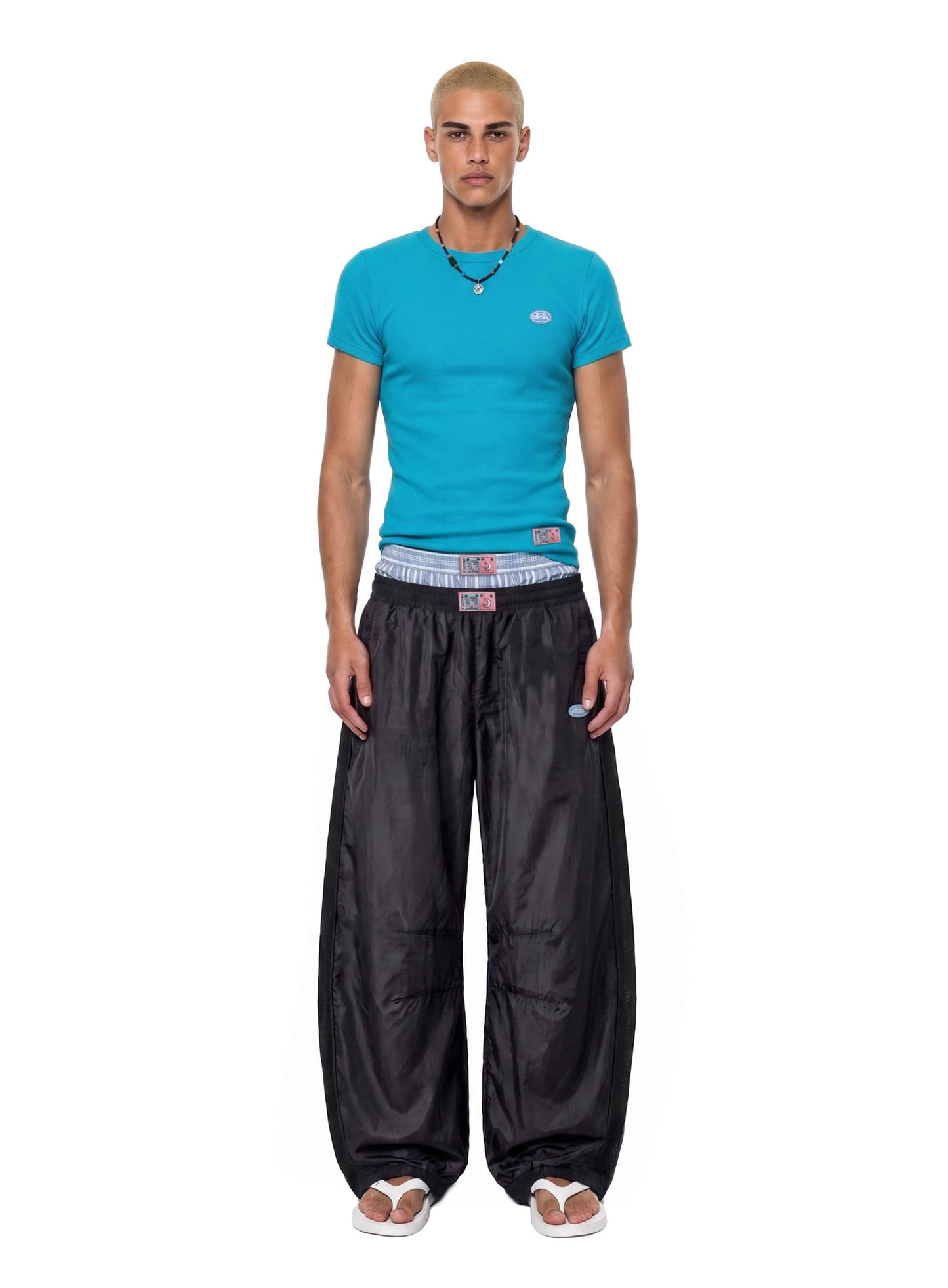 [w-pts26-124] Ambassador 26 Lightweight Nylon Track Pants - Black