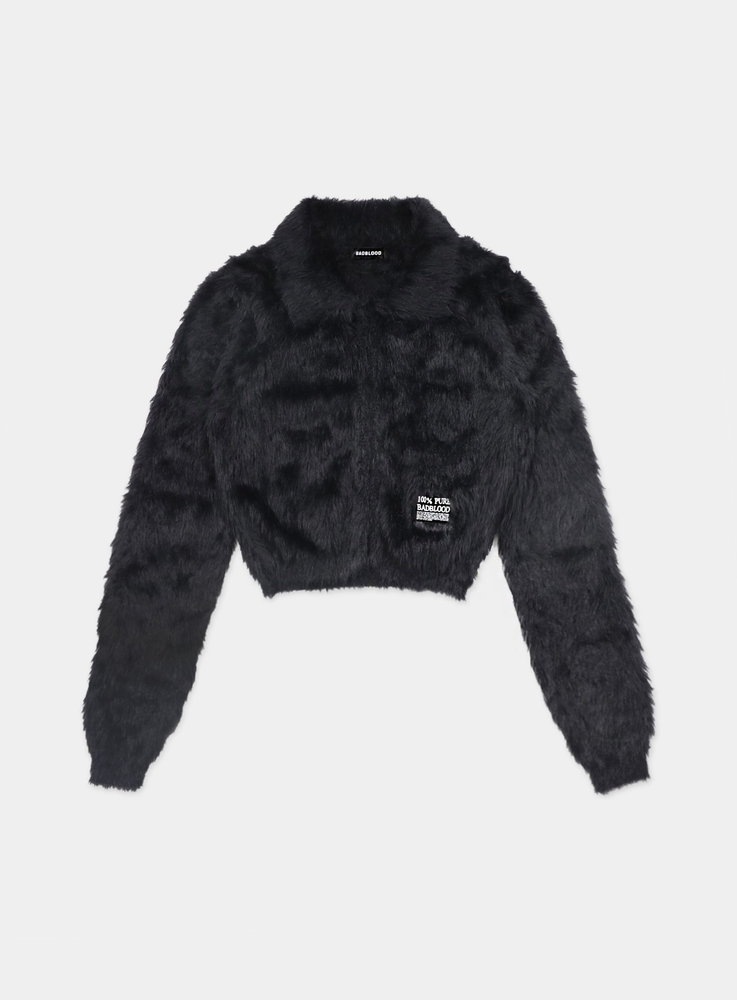 Pure Mohair Cardigan - Black