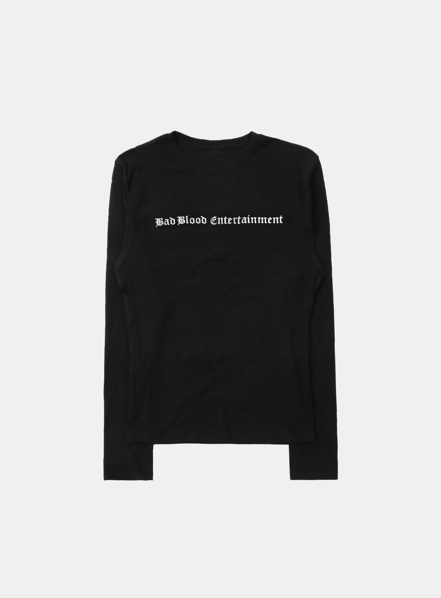 [w-tee25-201] BBNT Rhinestone Jersey Slim Long Sleeve - Black