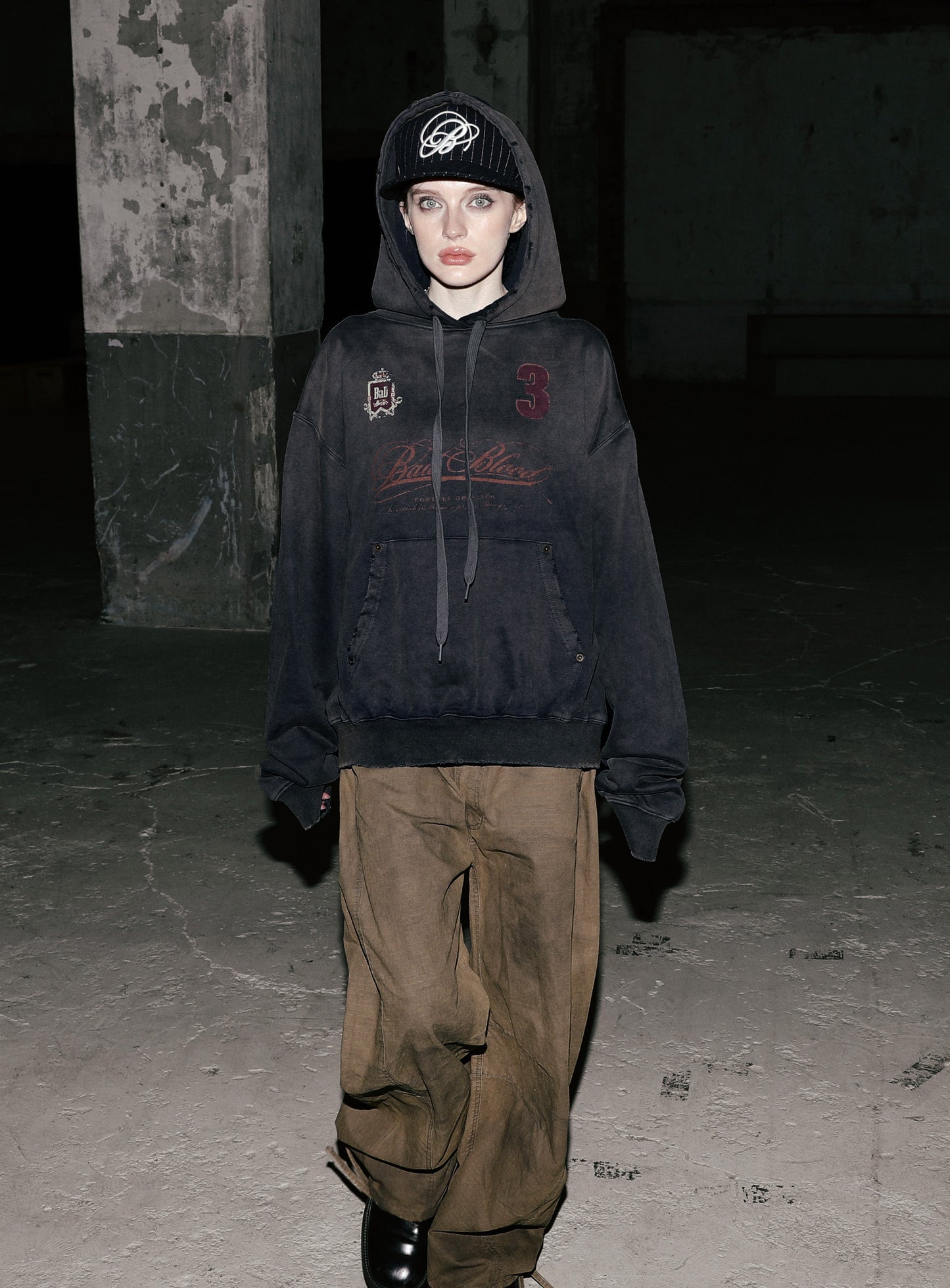 Royal Classic Distressed Hoodie - Navy