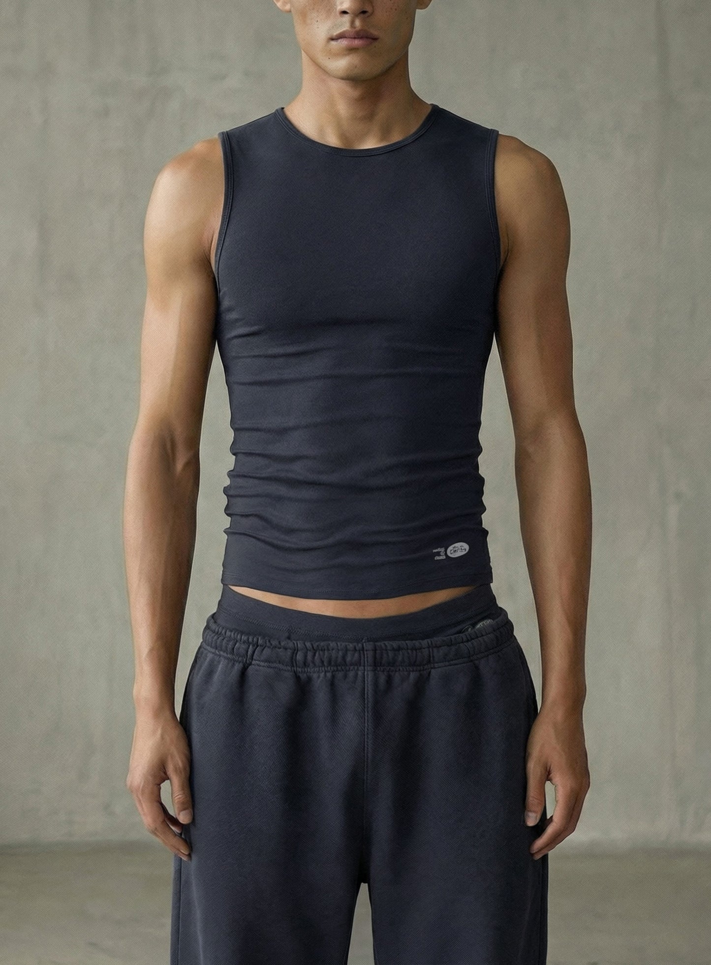 [w-tnk26-014] BS Cotton Jersey Classic Tank - Navy