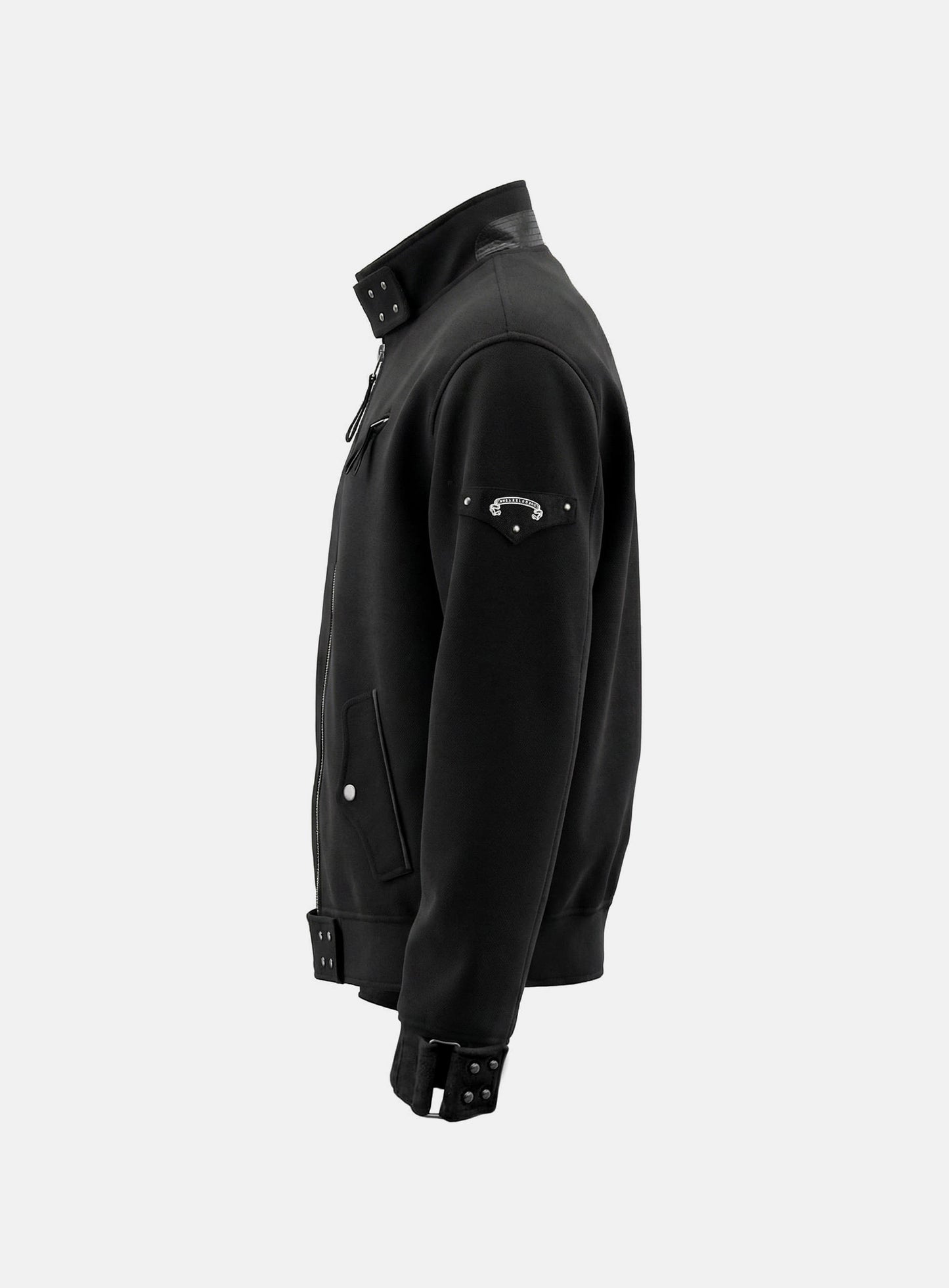 [w-jkt25-058] Viper41 Wool High Neck Jacket - Black