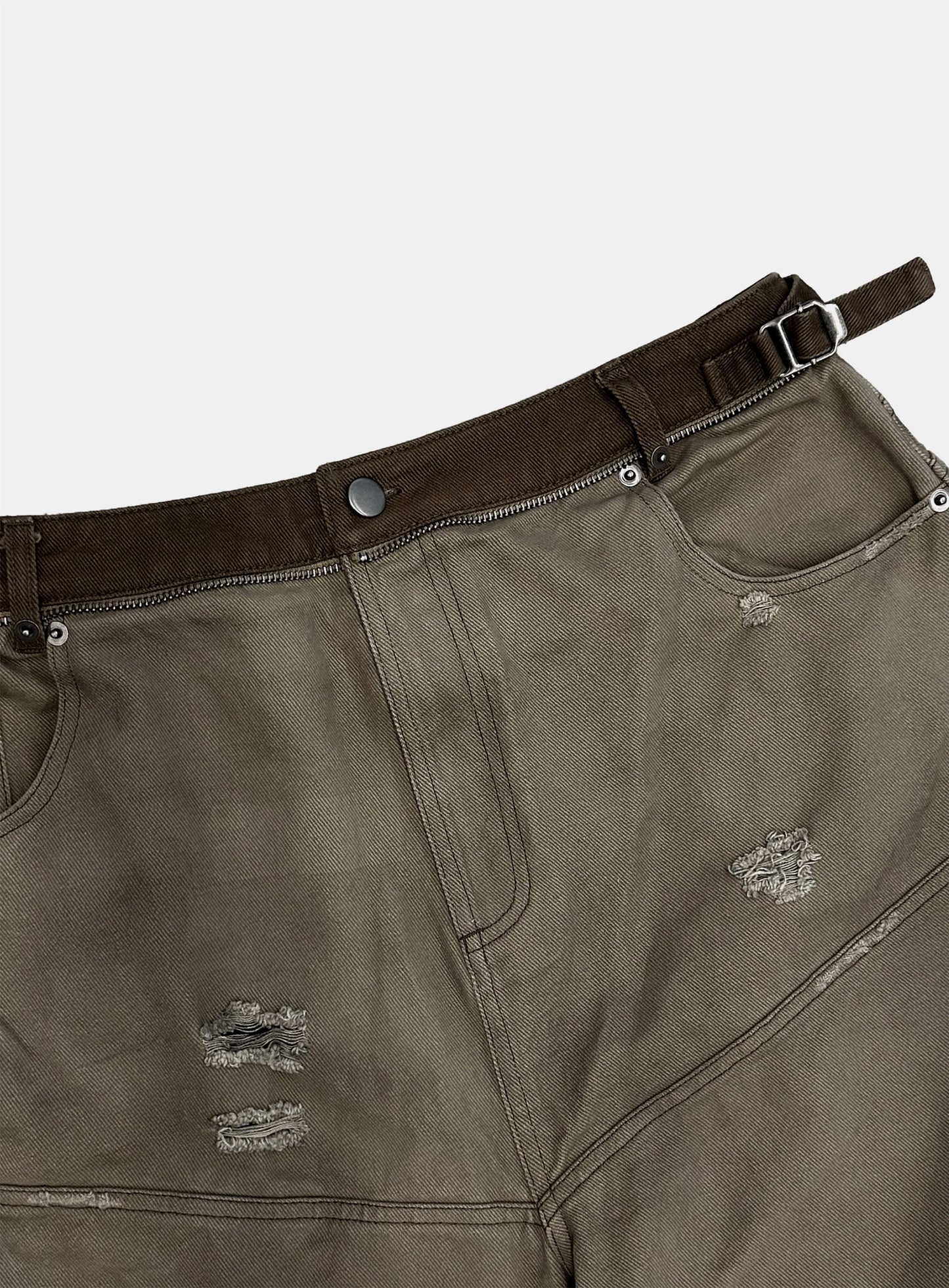 [w-pts25-115] Star Studded Convex Pants - Dusty Beige