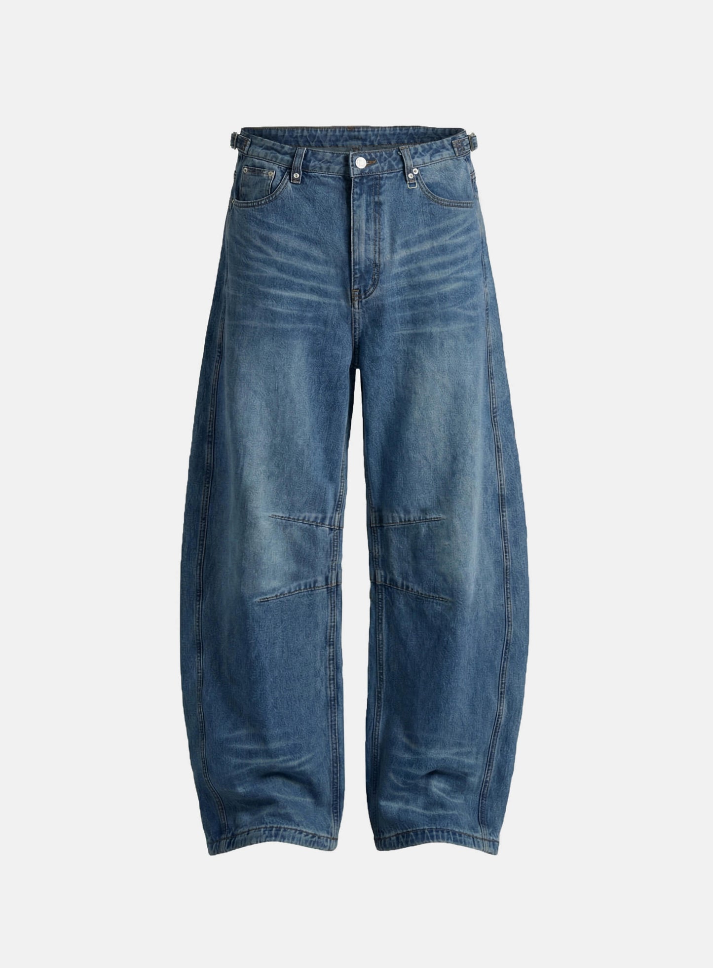 [w-pts26-012] Viper 301 Semi-Curved Pants - Mid Blue Denim