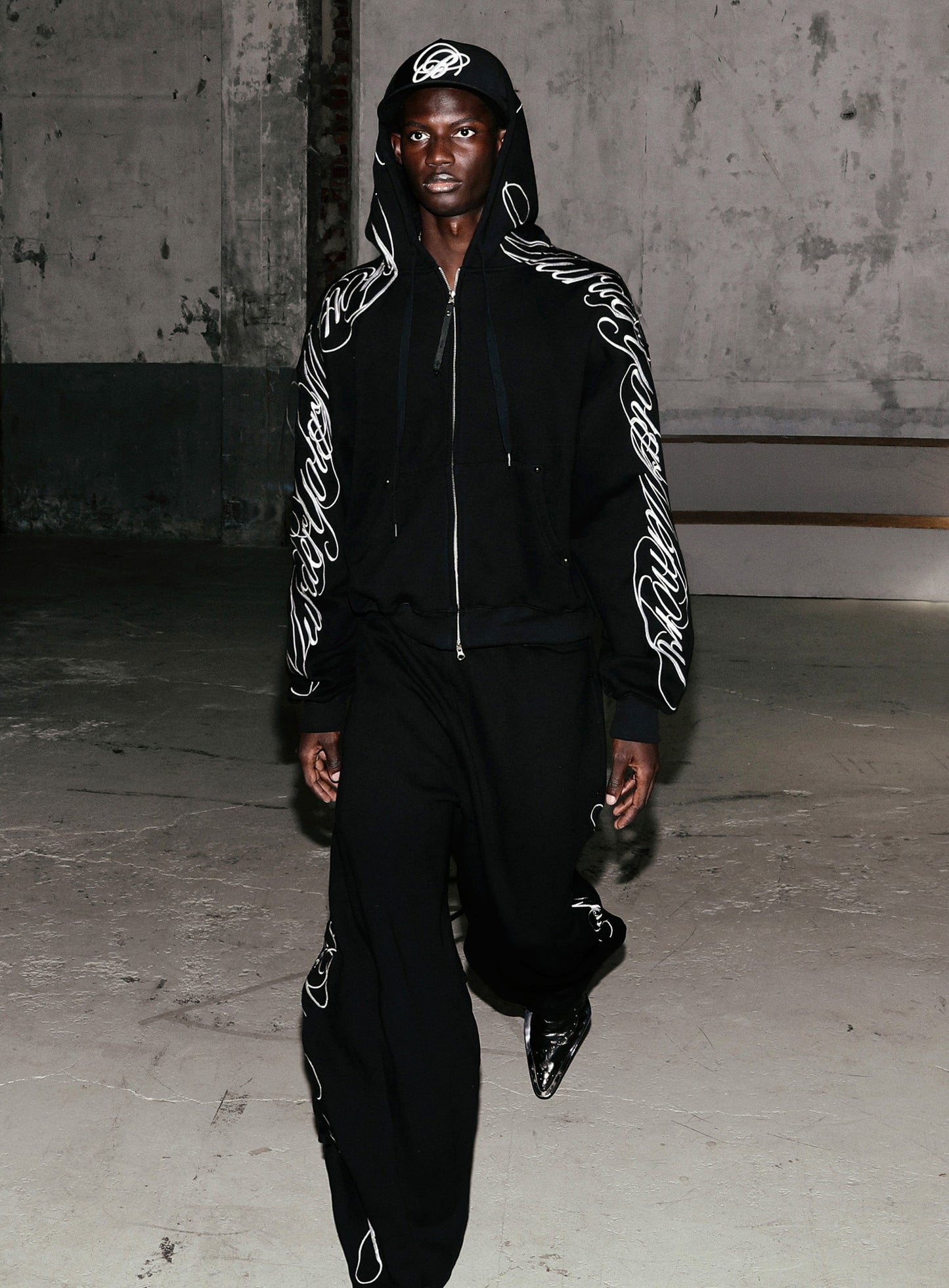 Dark Classic MYM Hooded Zip-Up - Black