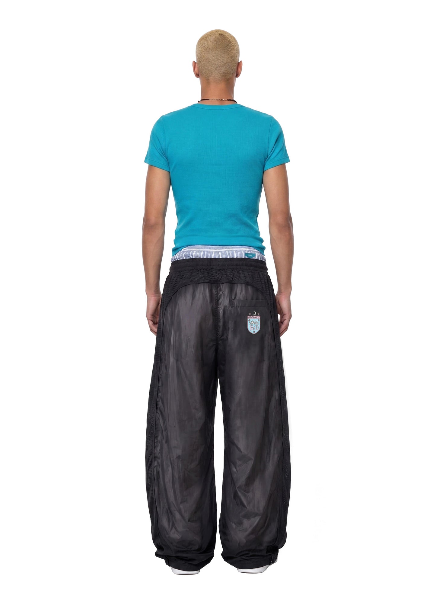 [w-pts26-124] Ambassador 26 Lightweight Nylon Track Pants - Black