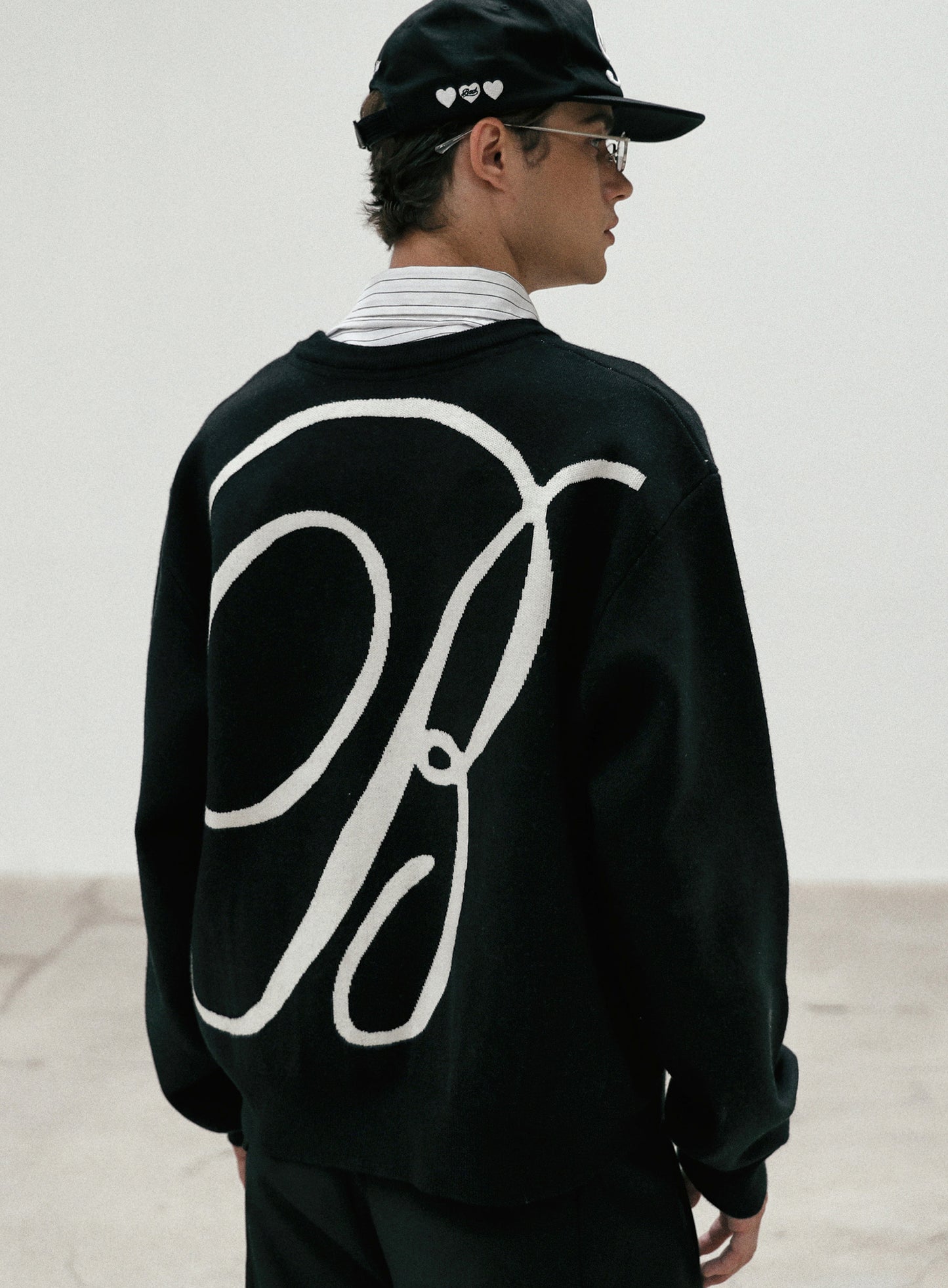 Classic Big Logo Crewneck Sweater - Black