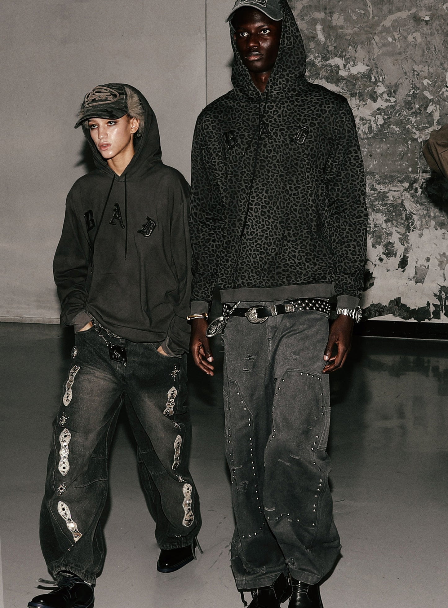 Cosmo Patch Hooded Long Sleeve - Charcoal