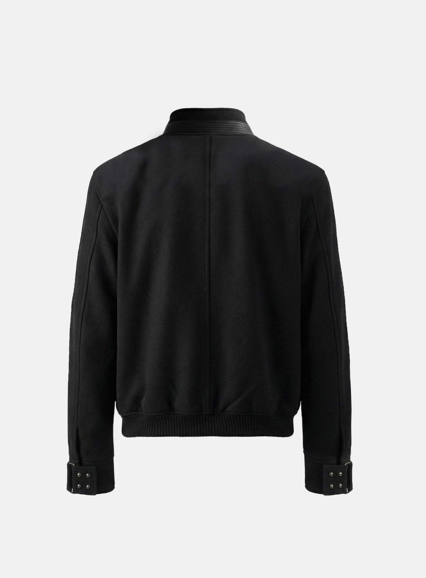 [w-jkt25-058] Viper41 Wool High Neck Jacket - Black