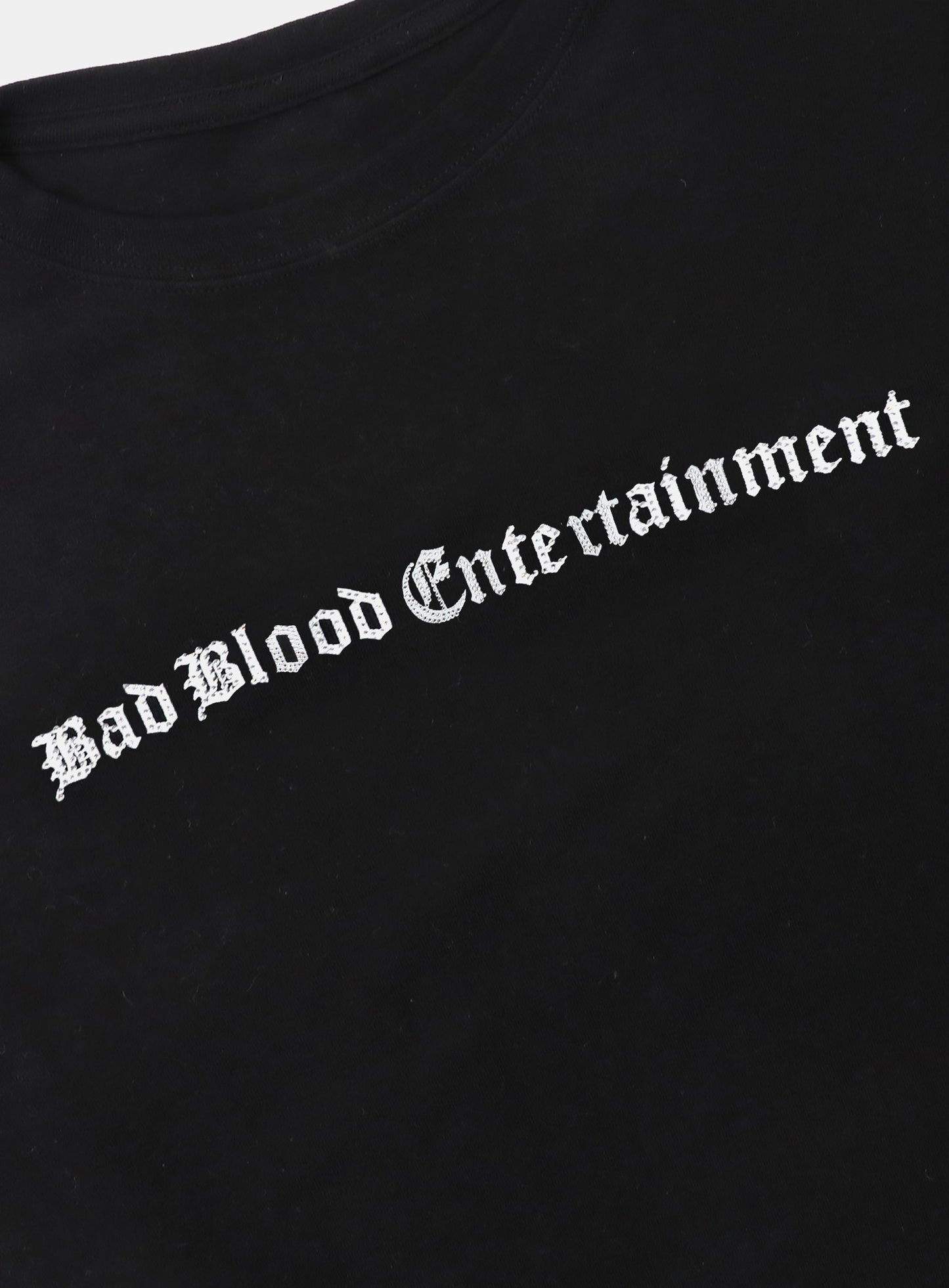 [w-tee25-201] BBNT Rhinestone Jersey Slim Long Sleeve - Black