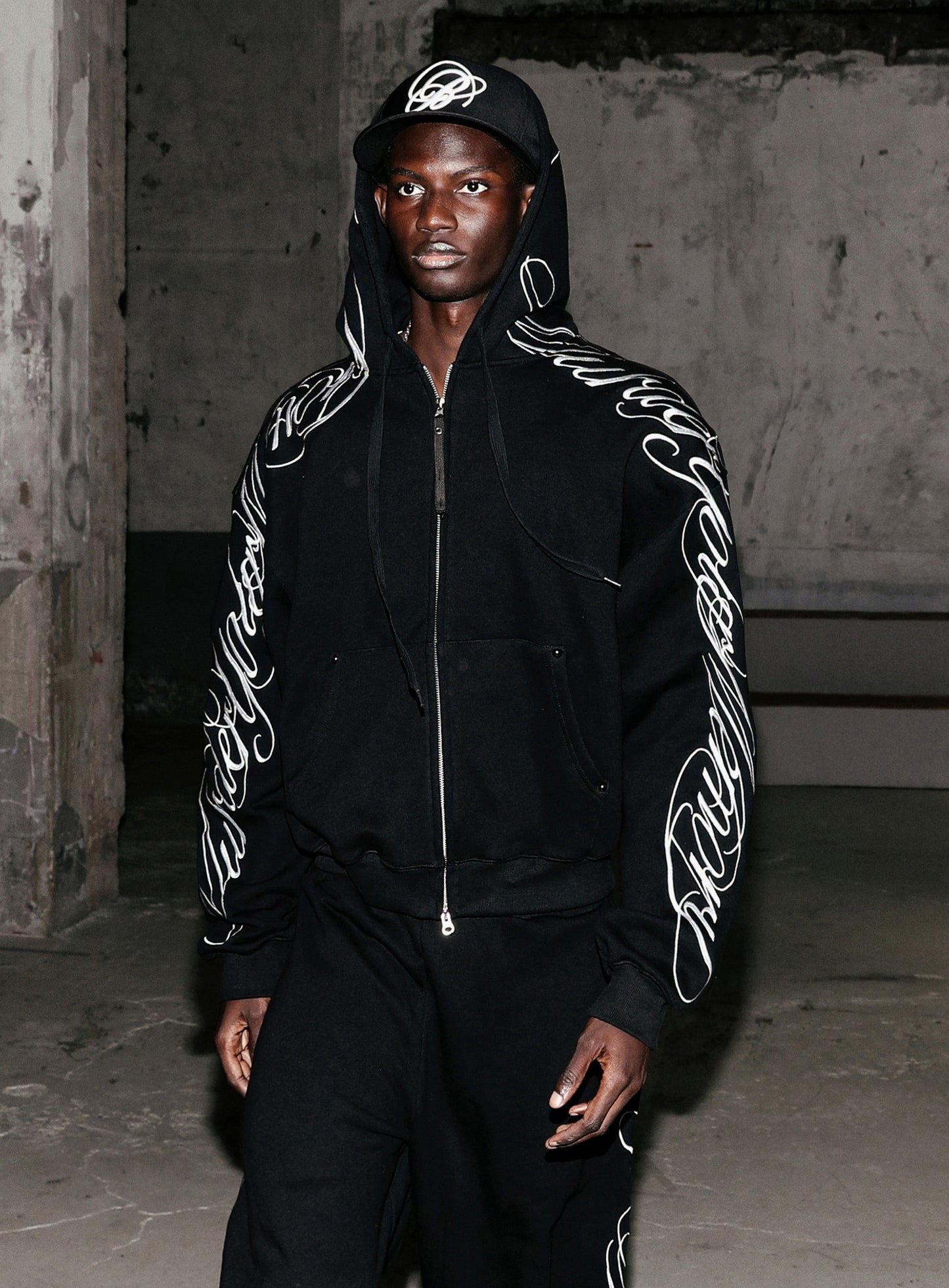 Dark Classic MYM Hooded Zip-Up - Black