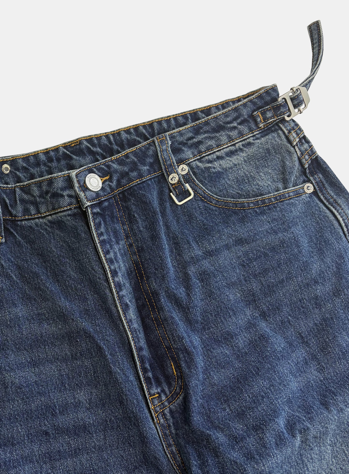 [w-pts26-012] Viper 301 Semi-Curved Pants - Mid Blue Denim