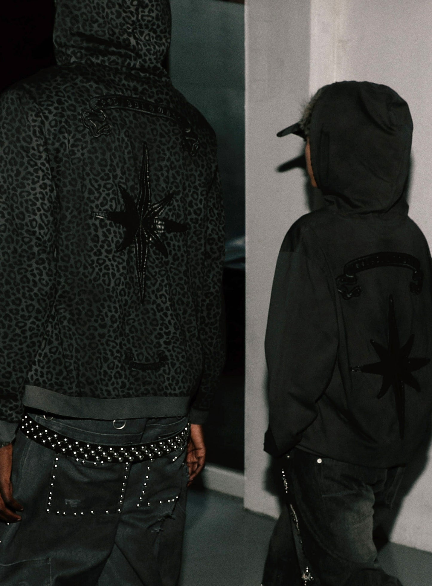 Cosmo Patch Hooded Long Sleeve - Charcoal