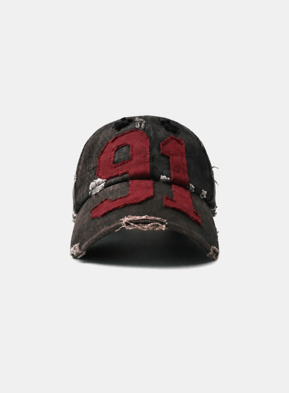 [w-hat26-023] 91 Ball Cap - Black Red