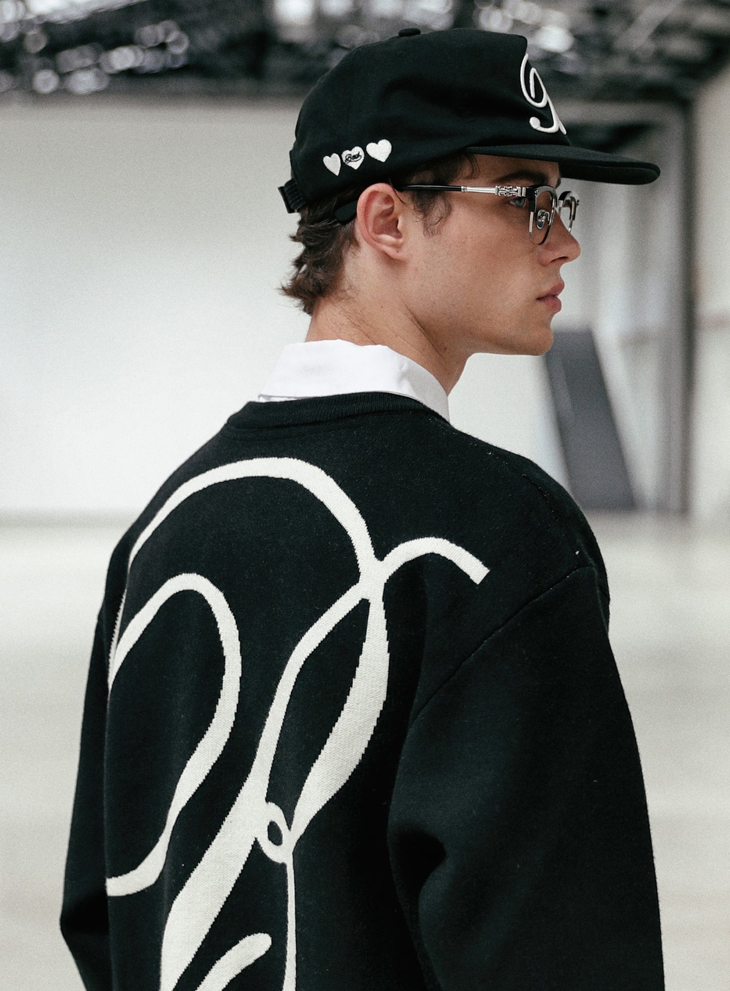 Classic Big Logo Crewneck Sweater - Black