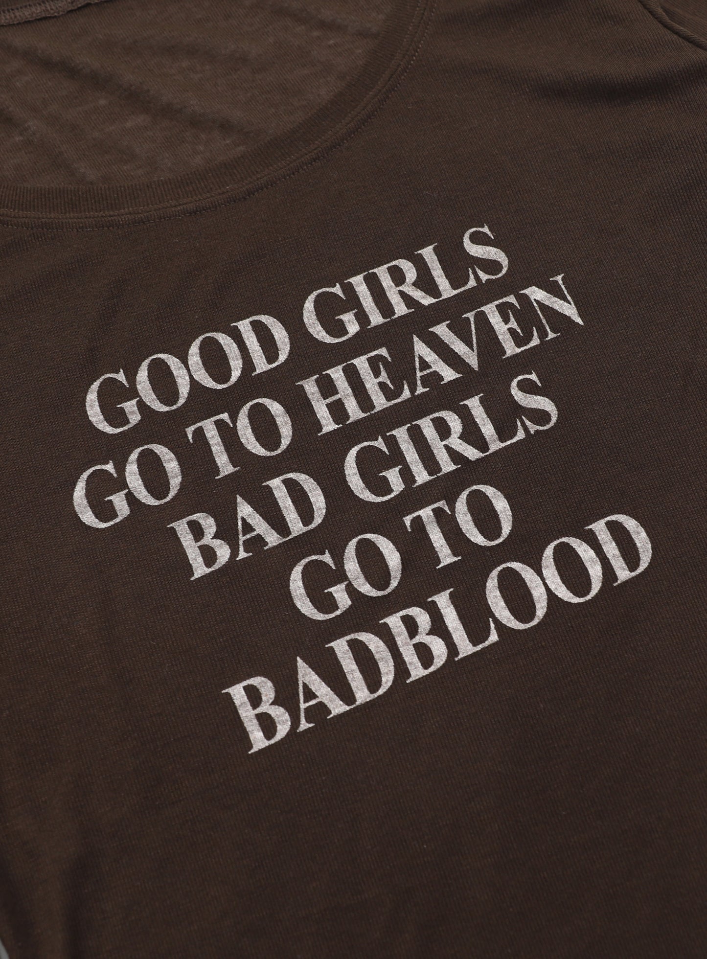 Bad Girls Loose Fit Top - Espresso