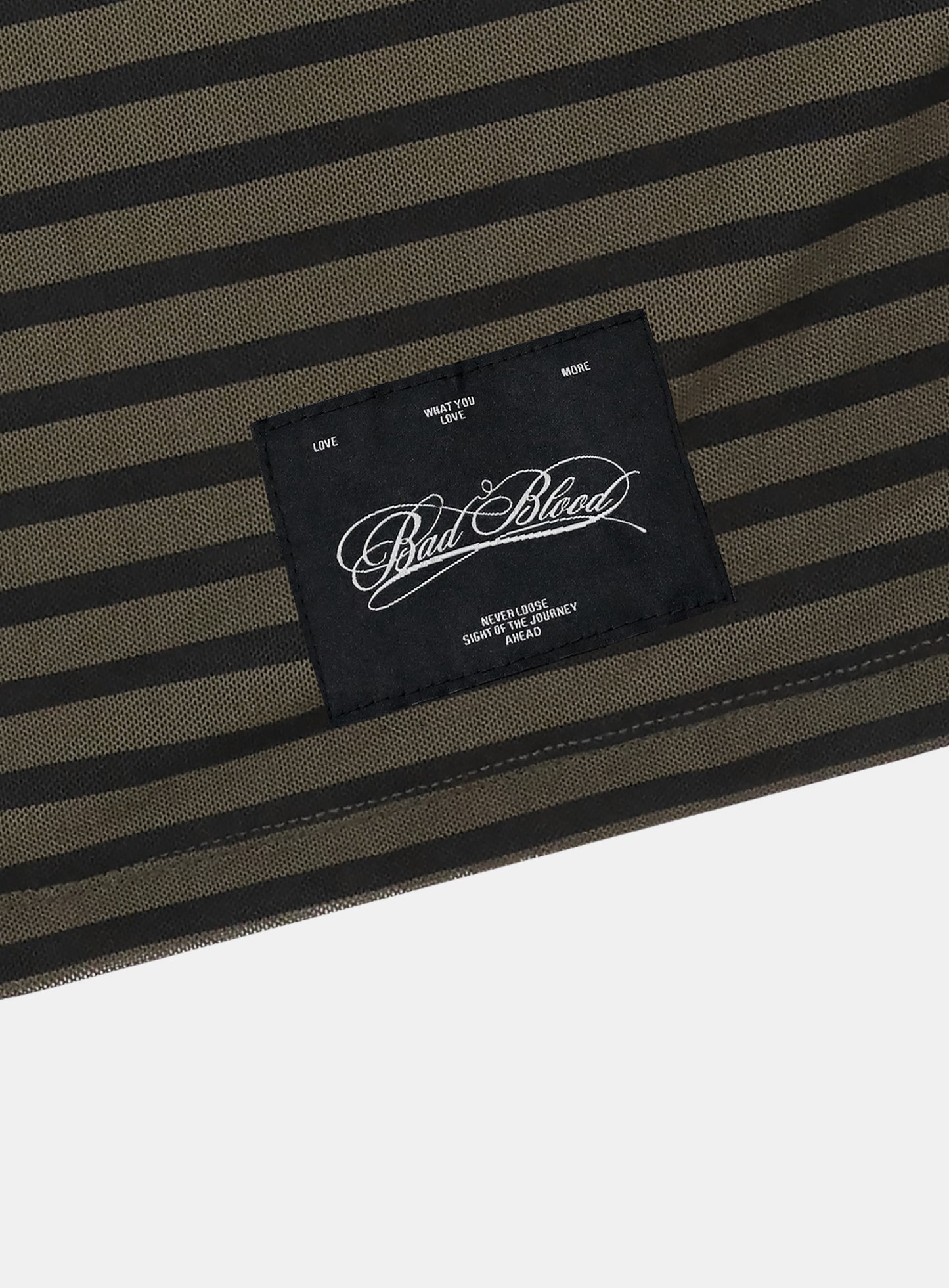 Striped One Shoulder Tank+SCARF - Khaki/Black