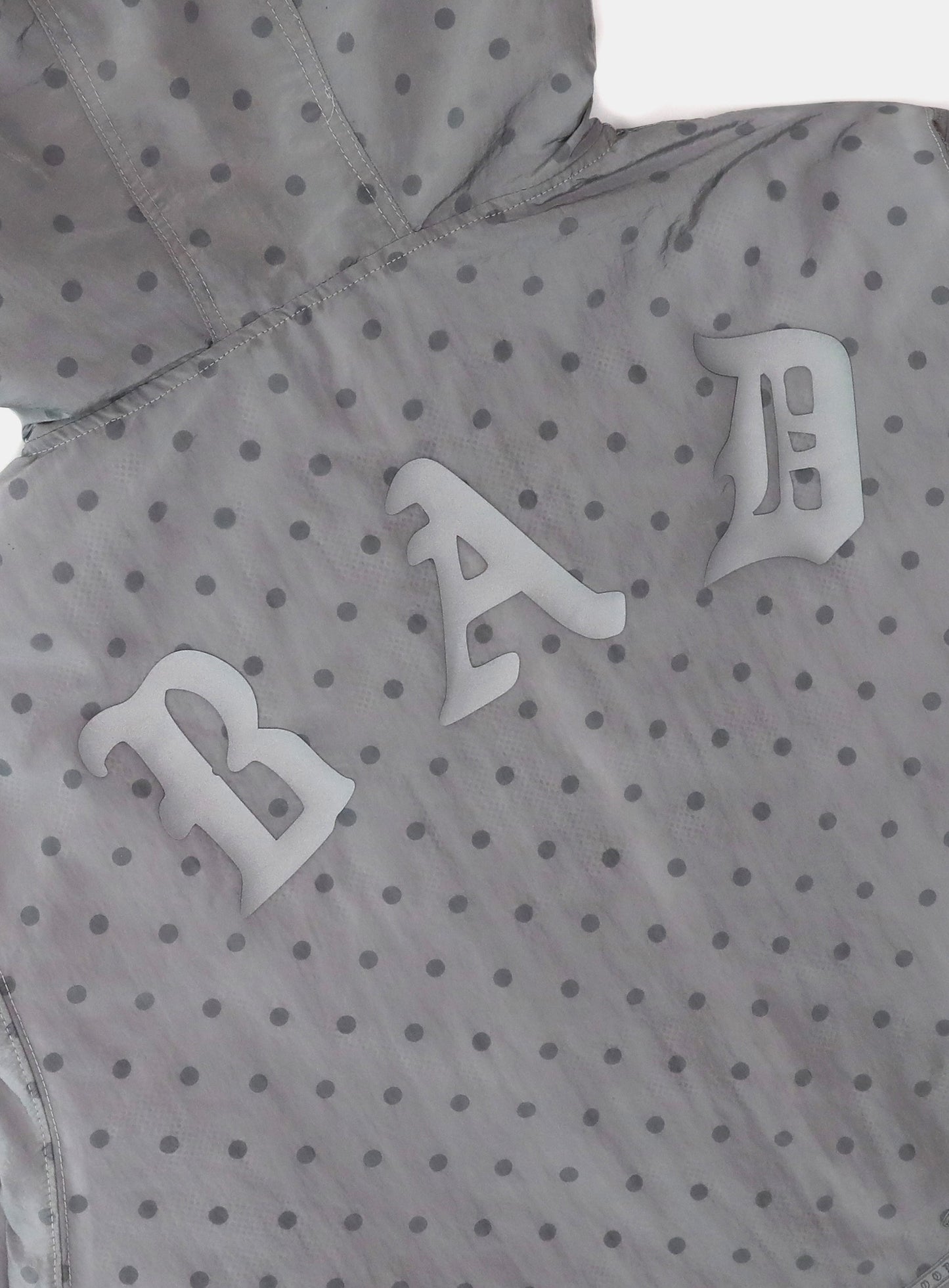 Mystic Nylon Reflective Hooded Zip-Up - Grey Dot