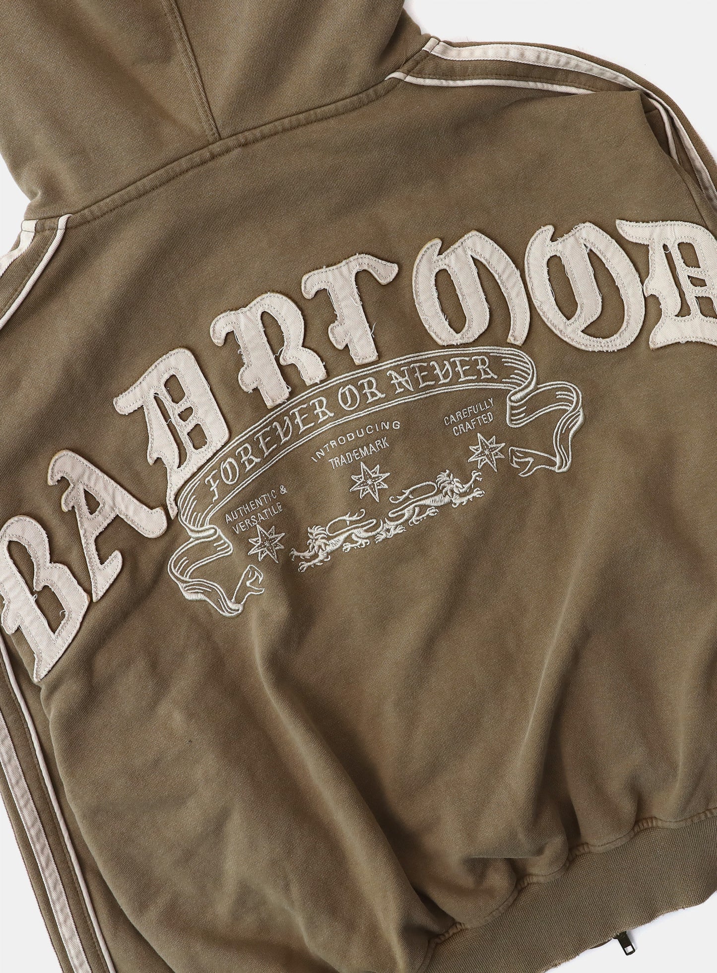 Billy Washed Hooded Zip-Up - Sand