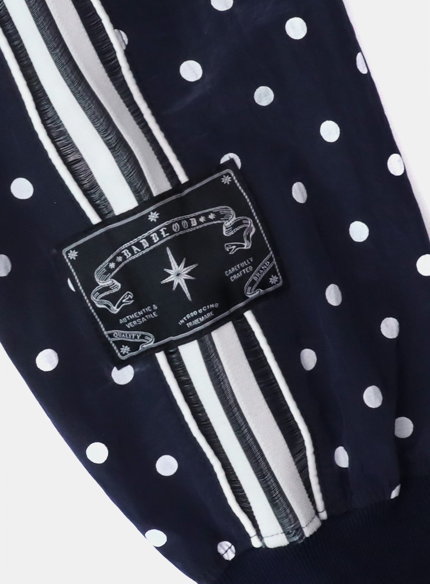 Mystic Billy Nylon Track Jacket - Navy Dot