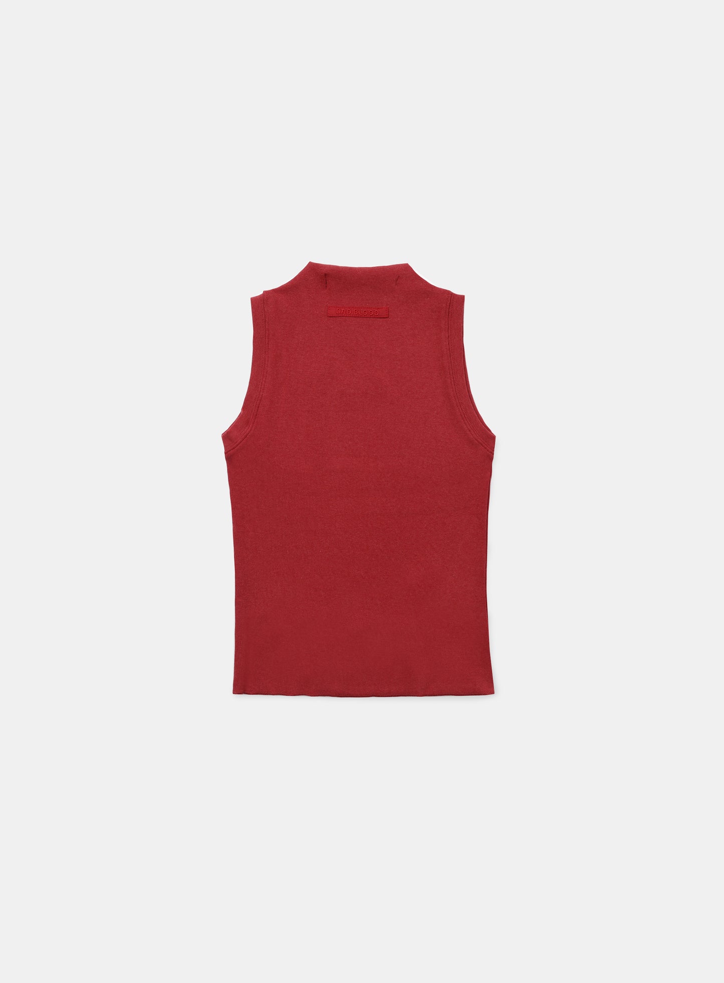 Beyond Soft Mockneck Tank - Carmine