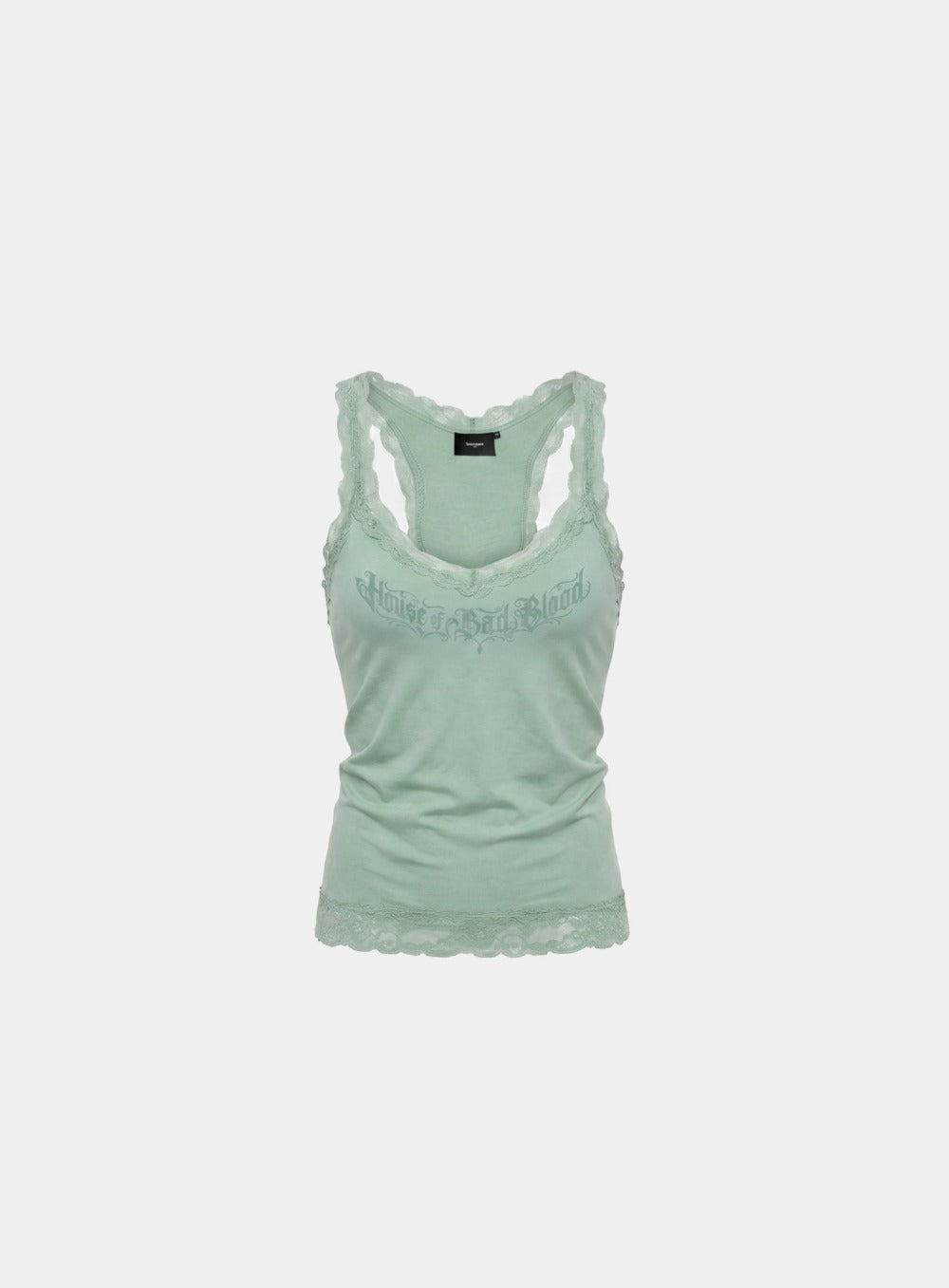 [w-tnk26-074] H.B.B. Lace Classic Tank - Mint Green